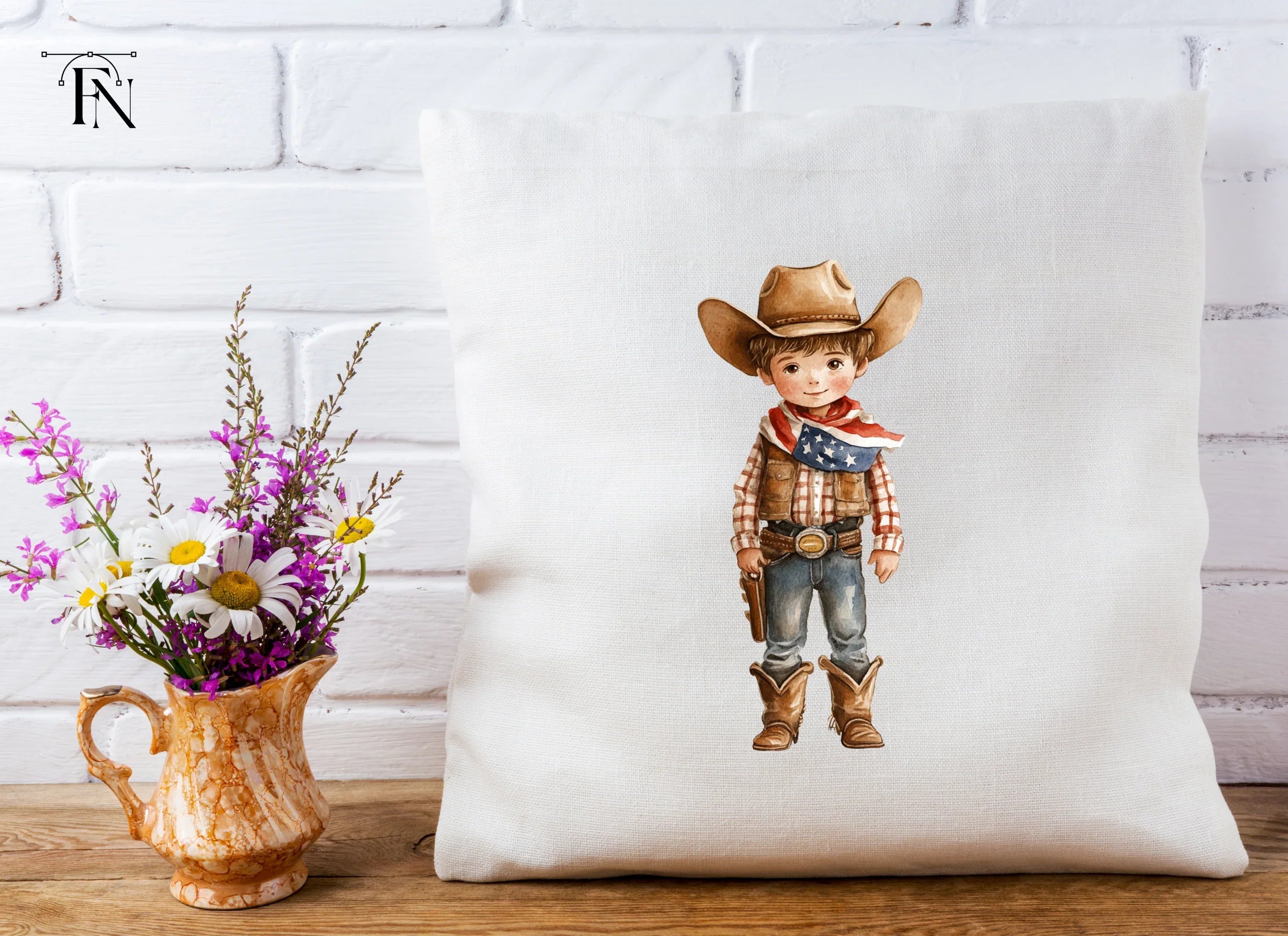 Cute Cowboy Kid Clipart Bundle