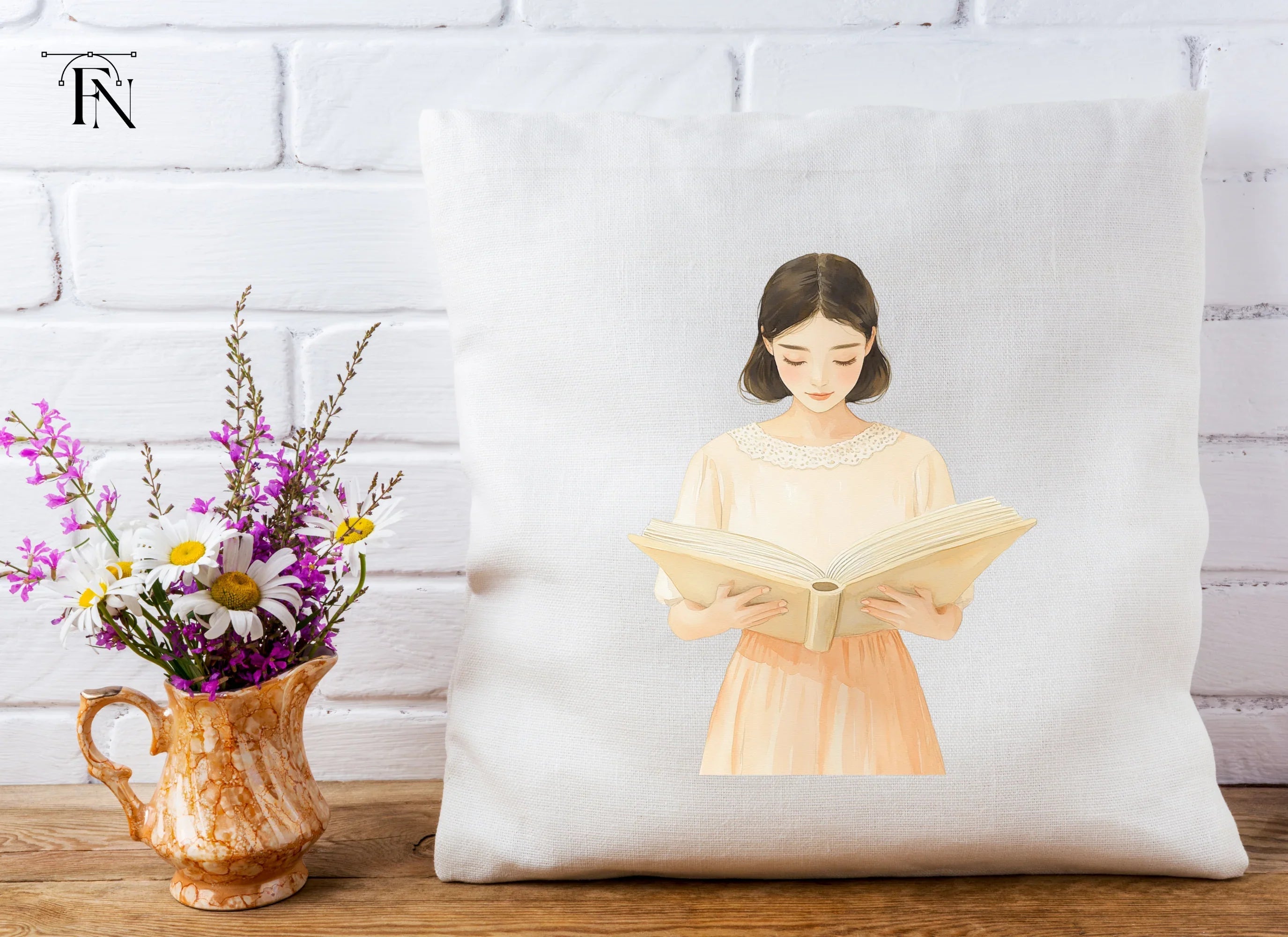Elegant Women Reading Clipart Bundle