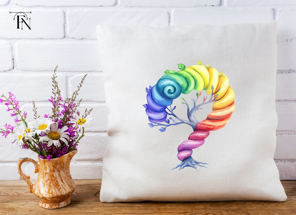 Rainbow Tree Question Mark Clipart Bundle