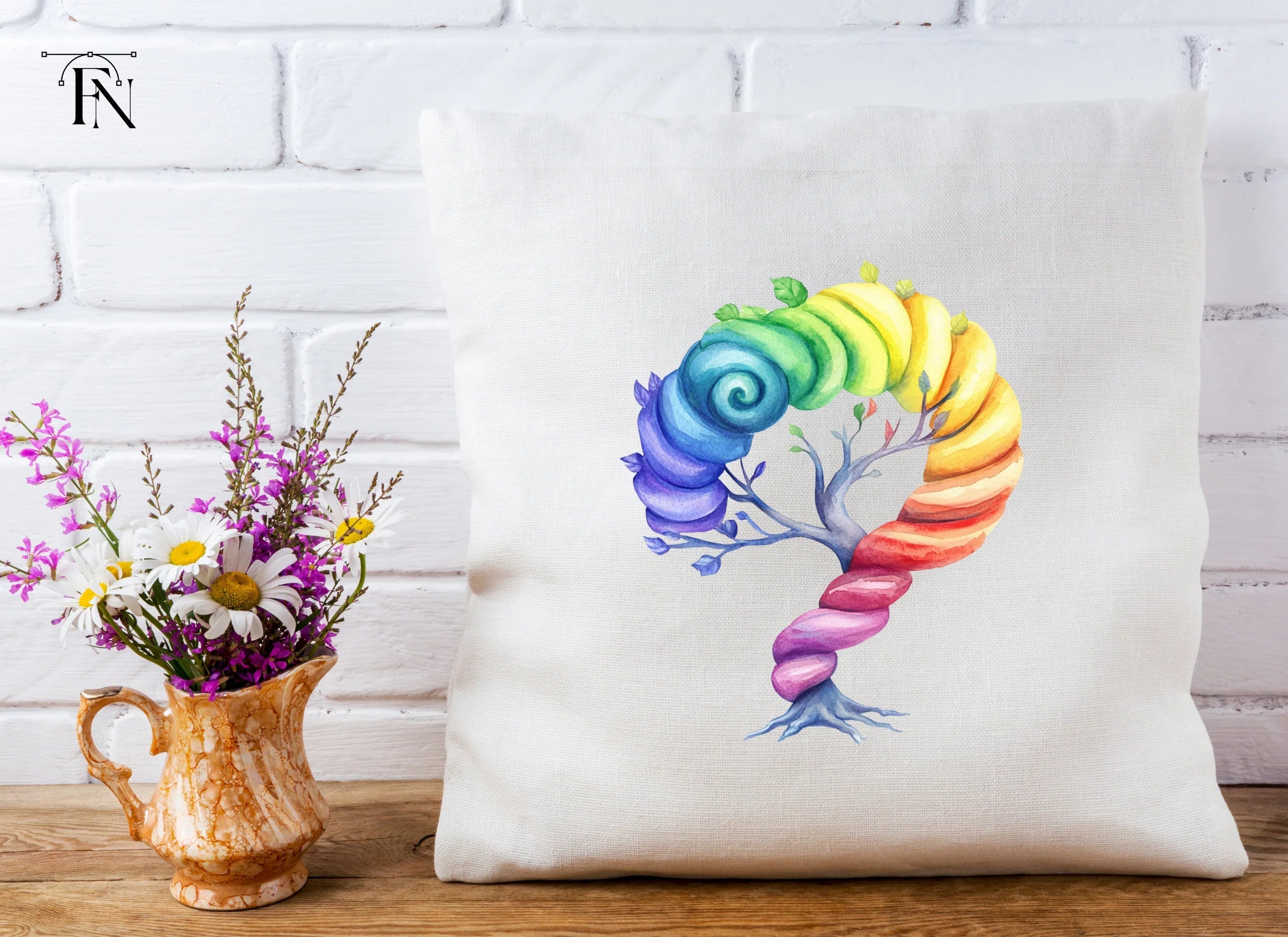 Rainbow Tree Question Mark Clipart Bundle
