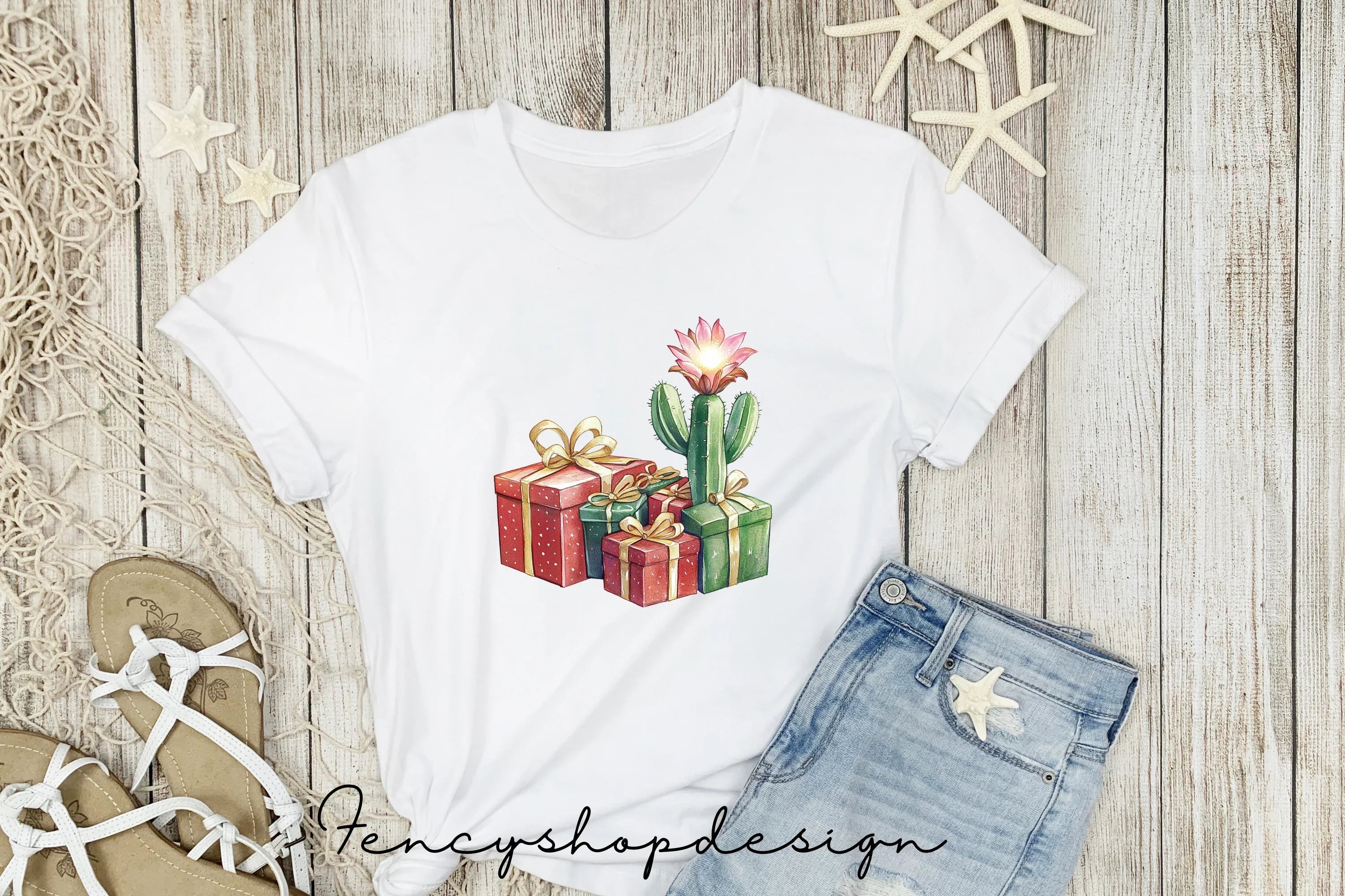 Christmas Cactus Clipart Bundle