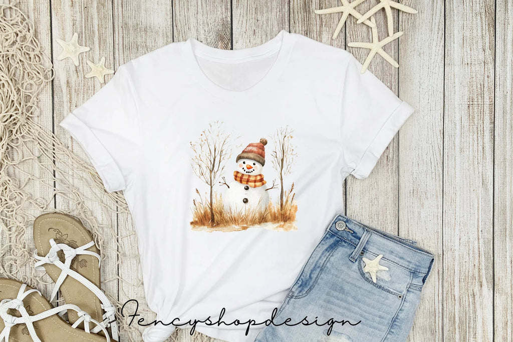 Cute Snowman Winter Clipart Bundle
