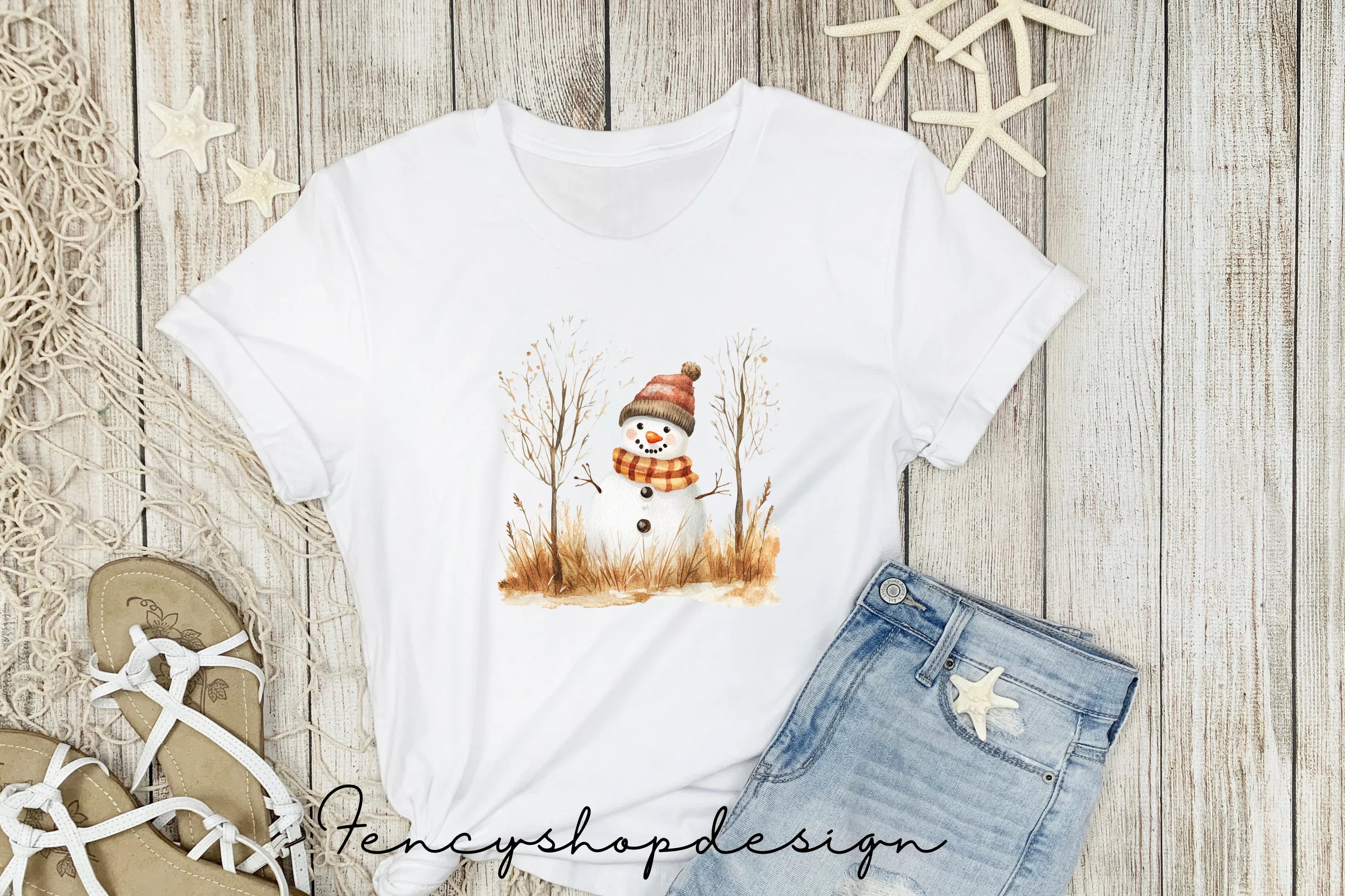 Cute Snowman Winter Clipart Bundle