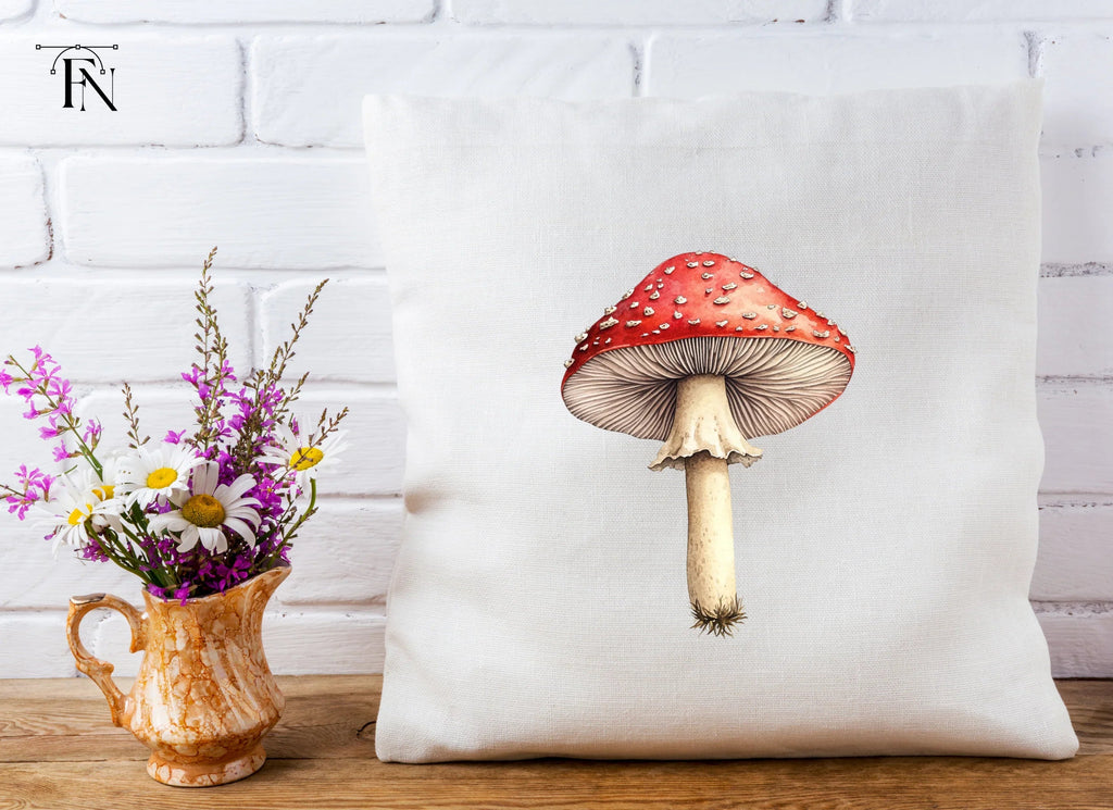 Red Toadstool Mushroom Clipart Bundle