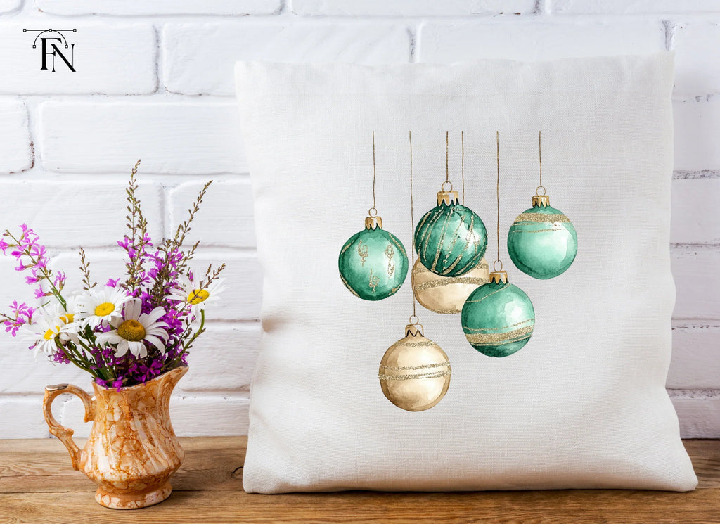 Elegant Christmas Ornaments Clipart Bundle