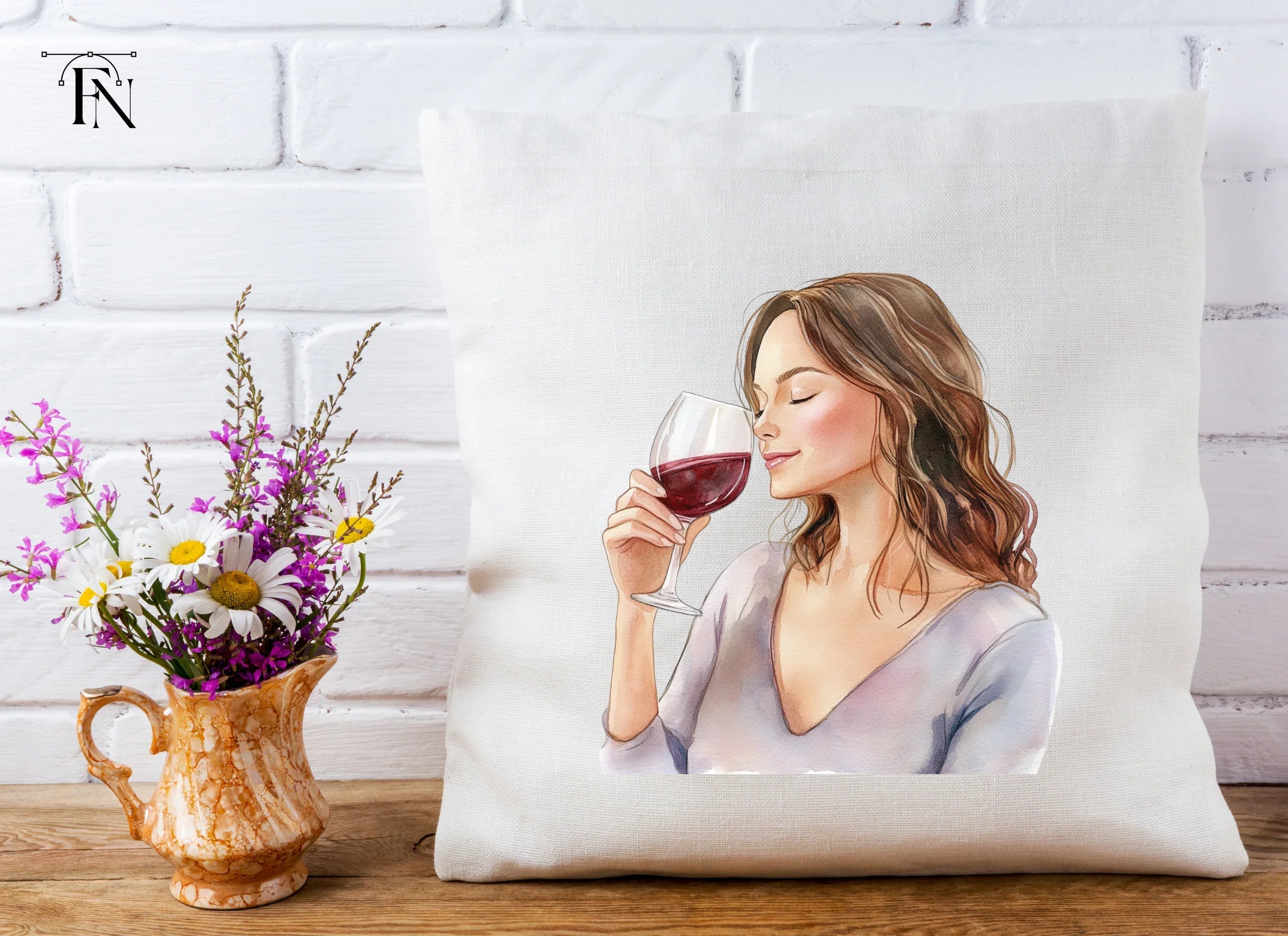 Women Savoring Red Wine Clipart Bundle