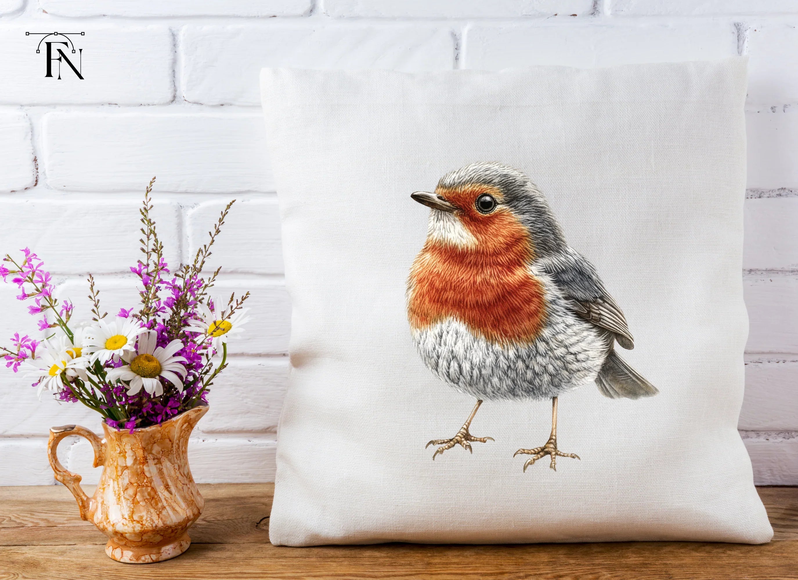 Realistic Robin Bird Clipart Bundle