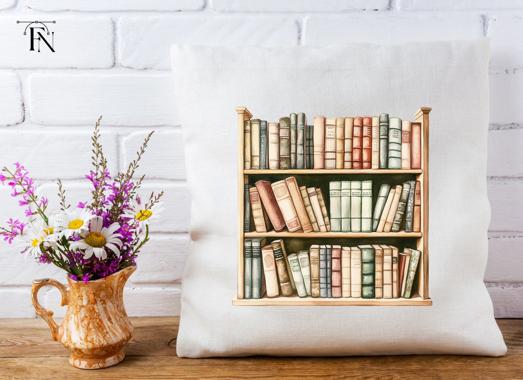 Vintage Bookshelf Clipart Bundle