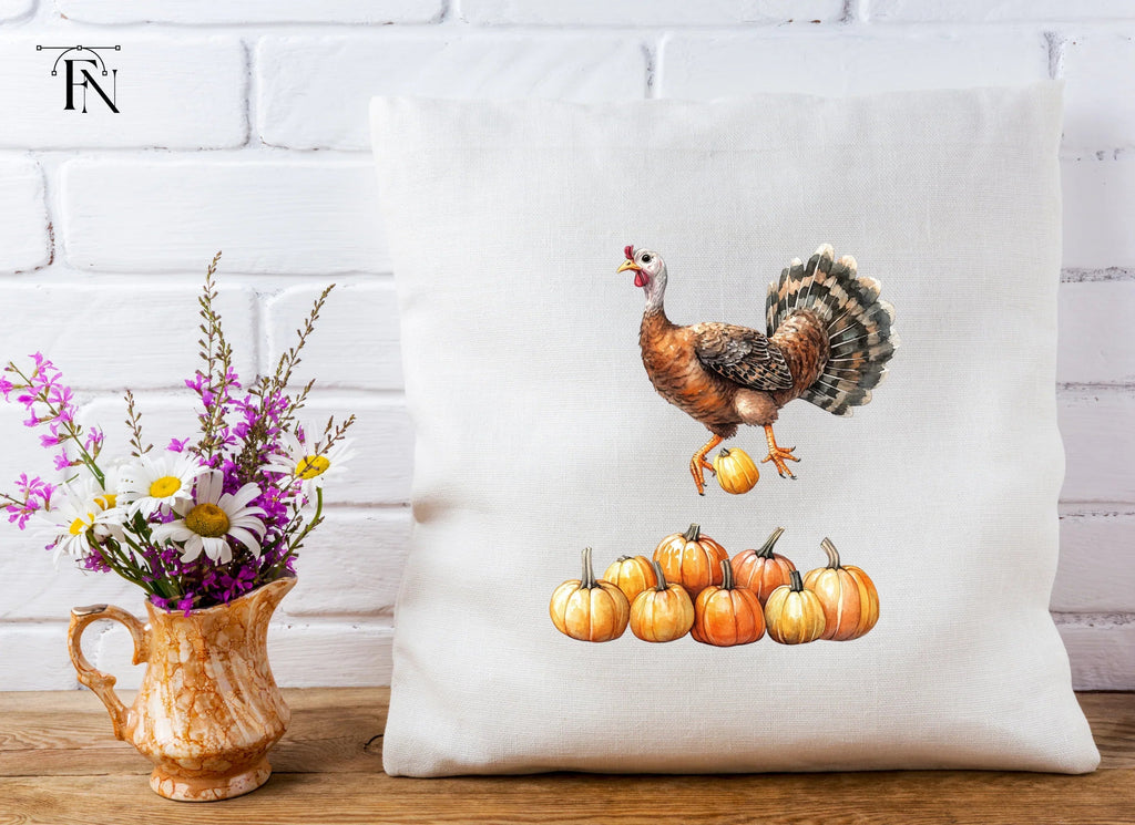Thanksgiving Turkey and Pumpkins Clipart Bundle
