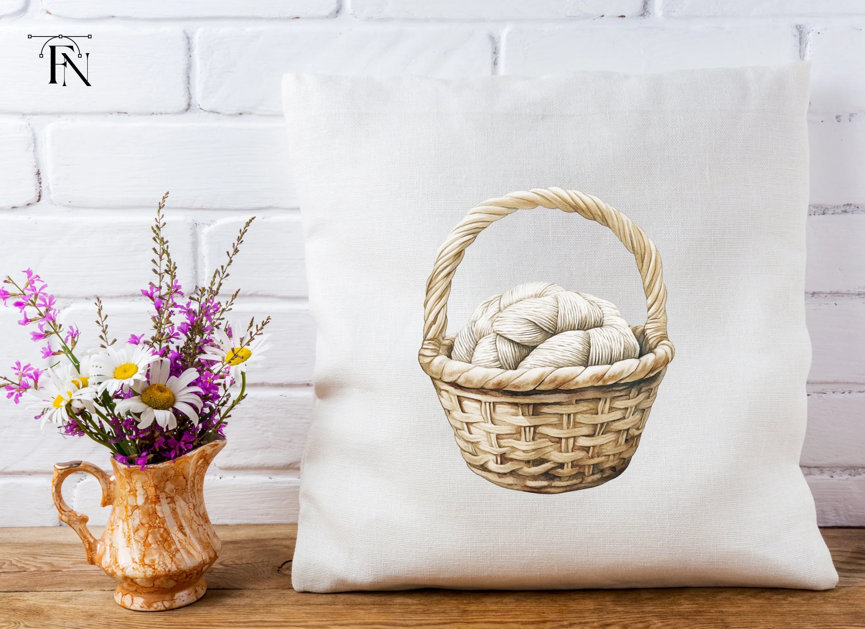 Yarn Baskets Clipart Bundle