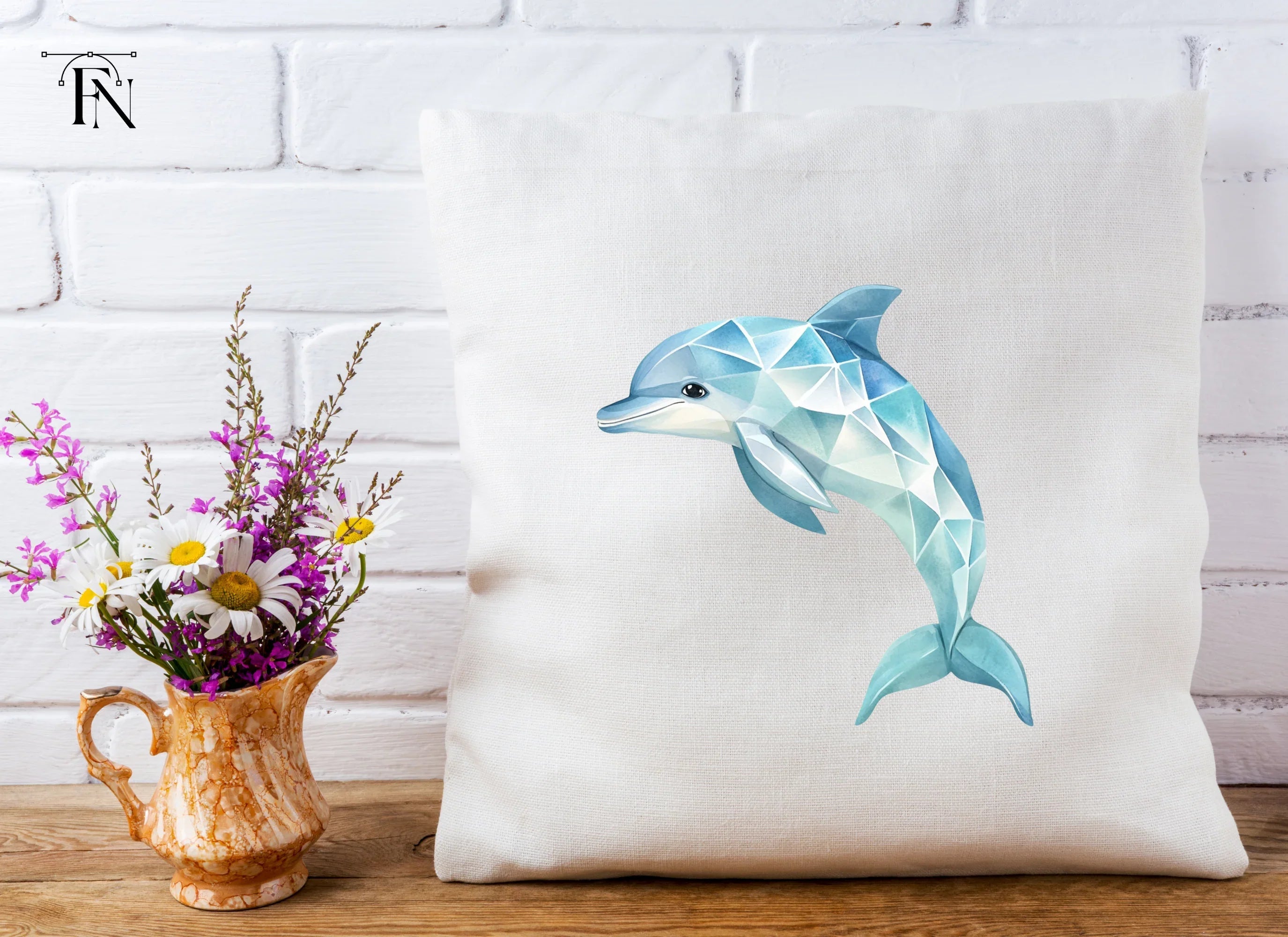 Geometric Dolphin Clipart Bundle