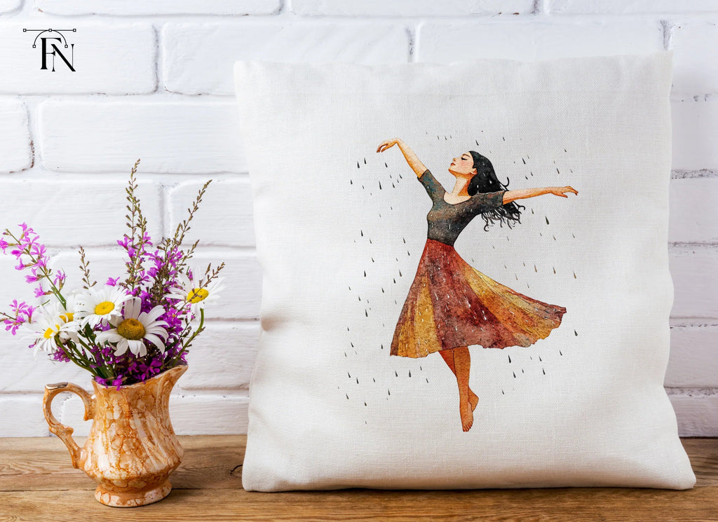 Dancing Woman in Rain Clipart Bundle