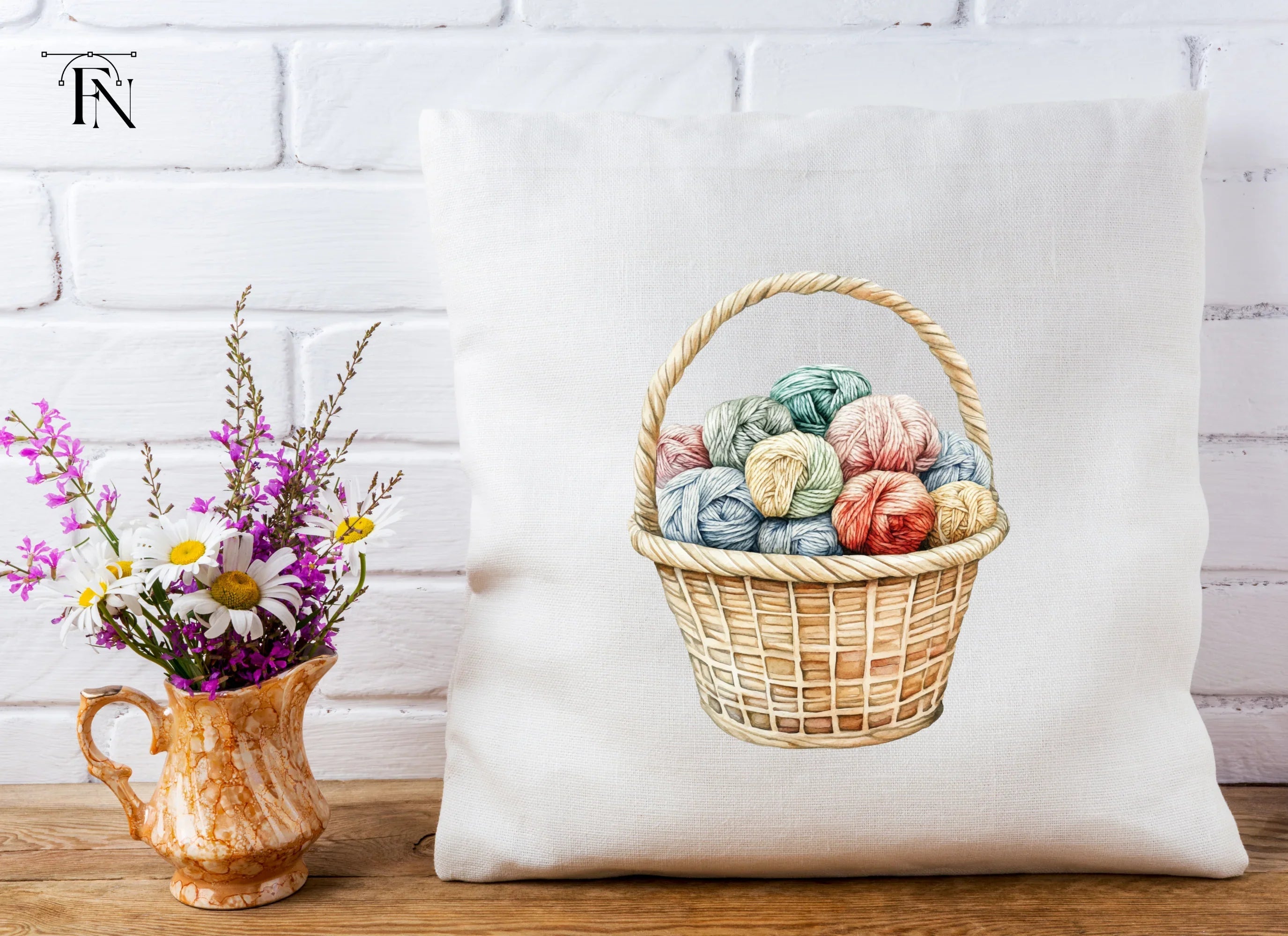 Cozy Yarn Basket Clipart Bundle