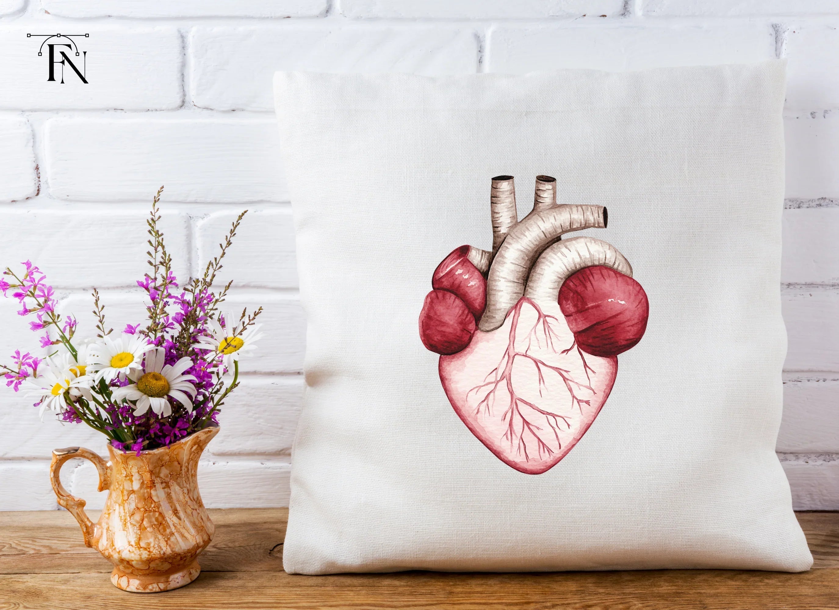 Detailed Human Heart Anatomy Clipart Bundle