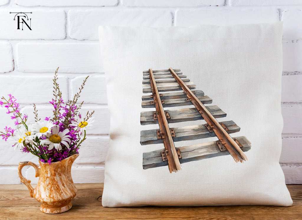 Vintage Train Tracks Clipart Bundle