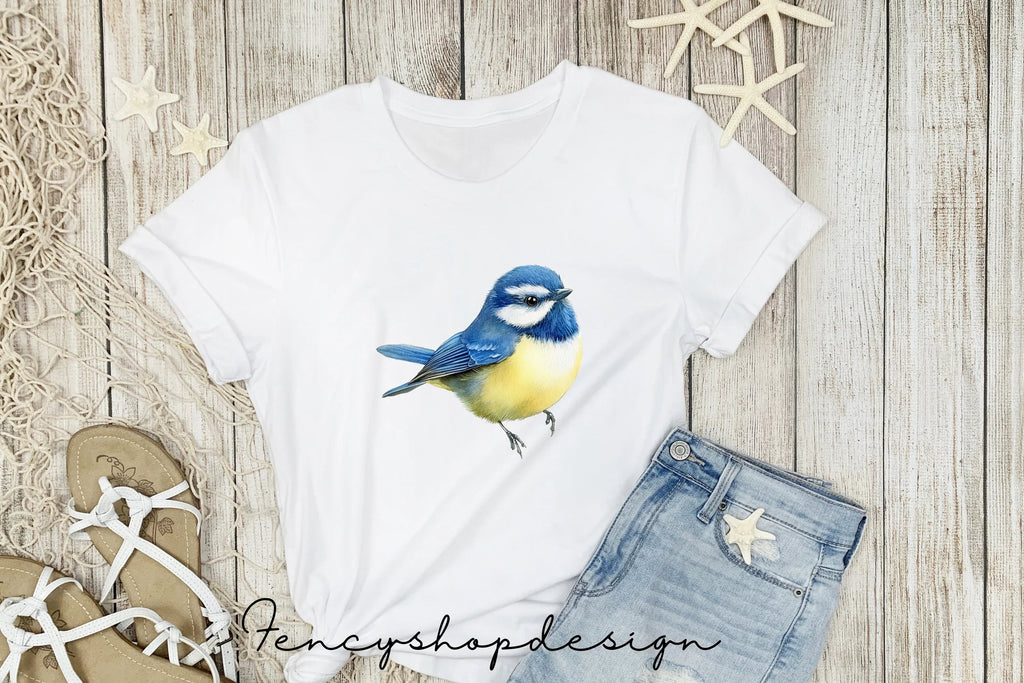 Charming Blue Tit Bird Clipart Bundle