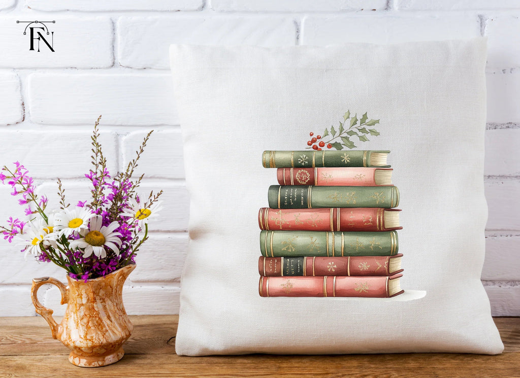 Christmas Books Stack Clipart Bundle