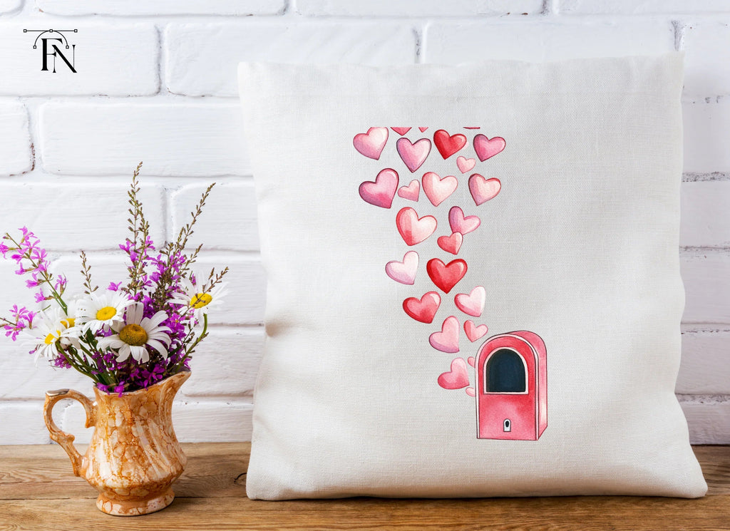 Valentine's Day Mailbox with Hearts Clipart Bundle