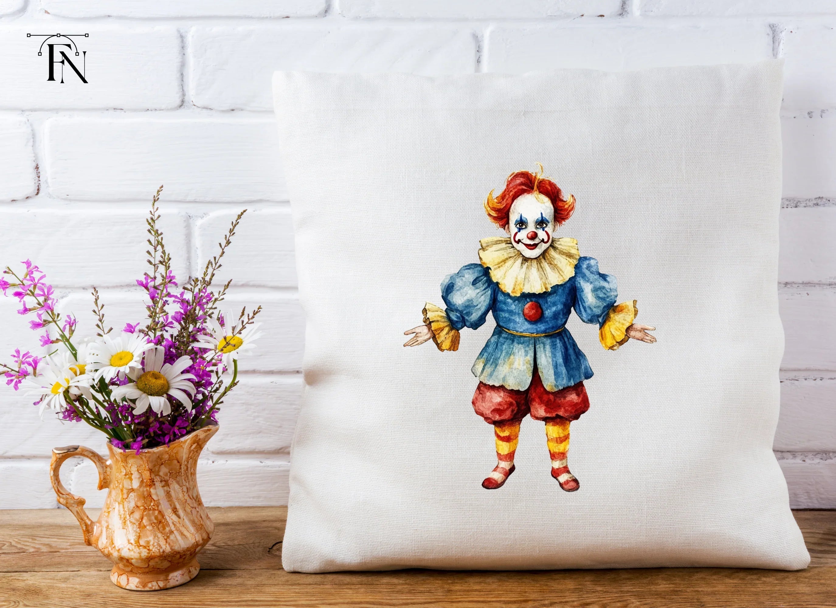 Creepy Clown Clipart Bundle
