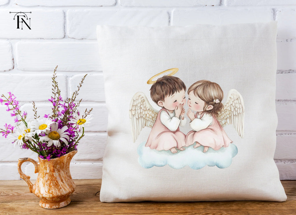 Whispering Angel Babies on Clouds Clipart Bundle