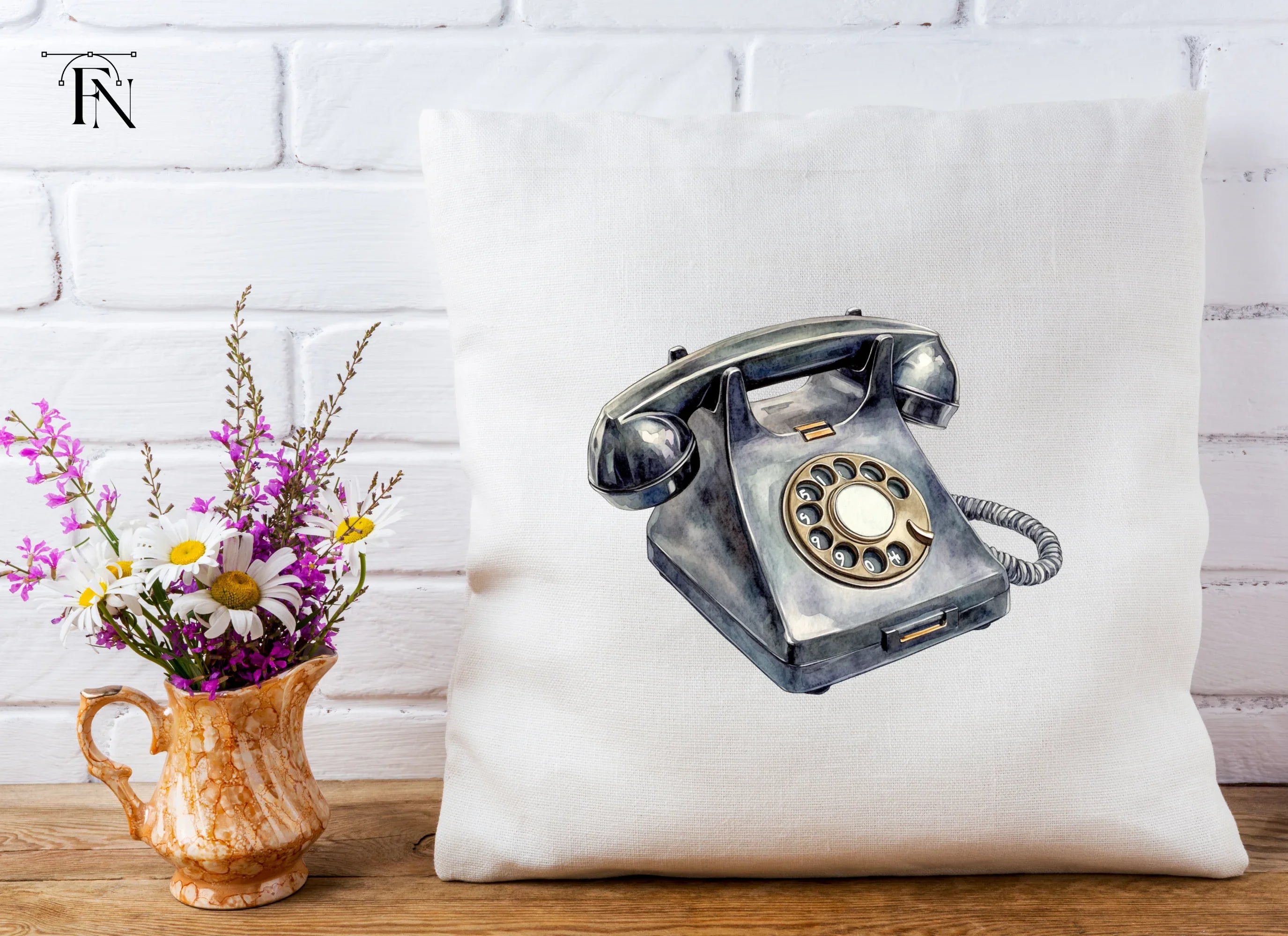 Vintage Rotary Phone Clipart Bundle
