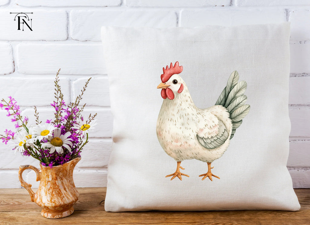 White Hen Farm Animal Clipart Bundle