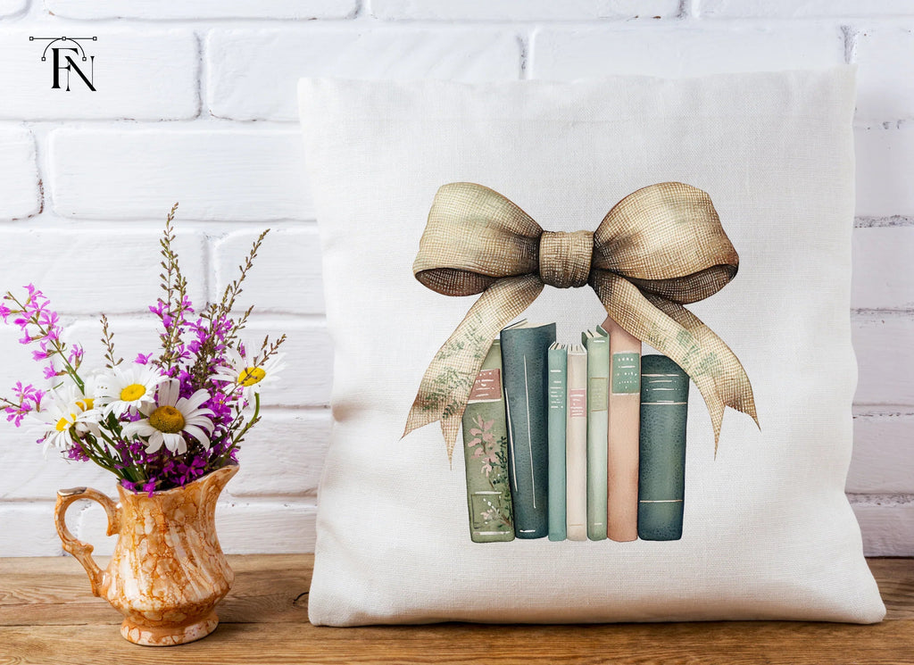Vintage Books with Burlap Bow Clipart Bundle