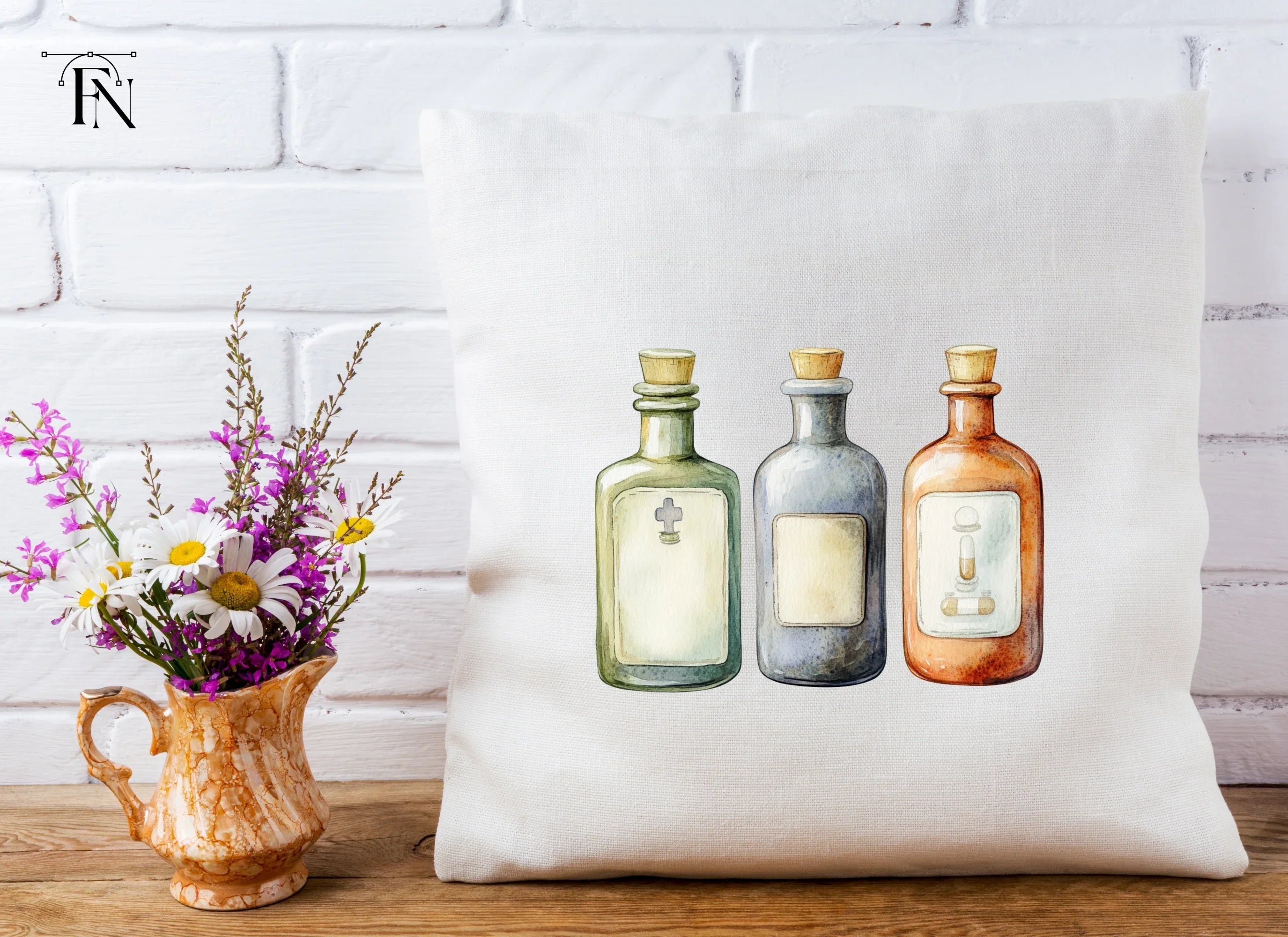 Vintage Potion Bottles Clipart Bundle