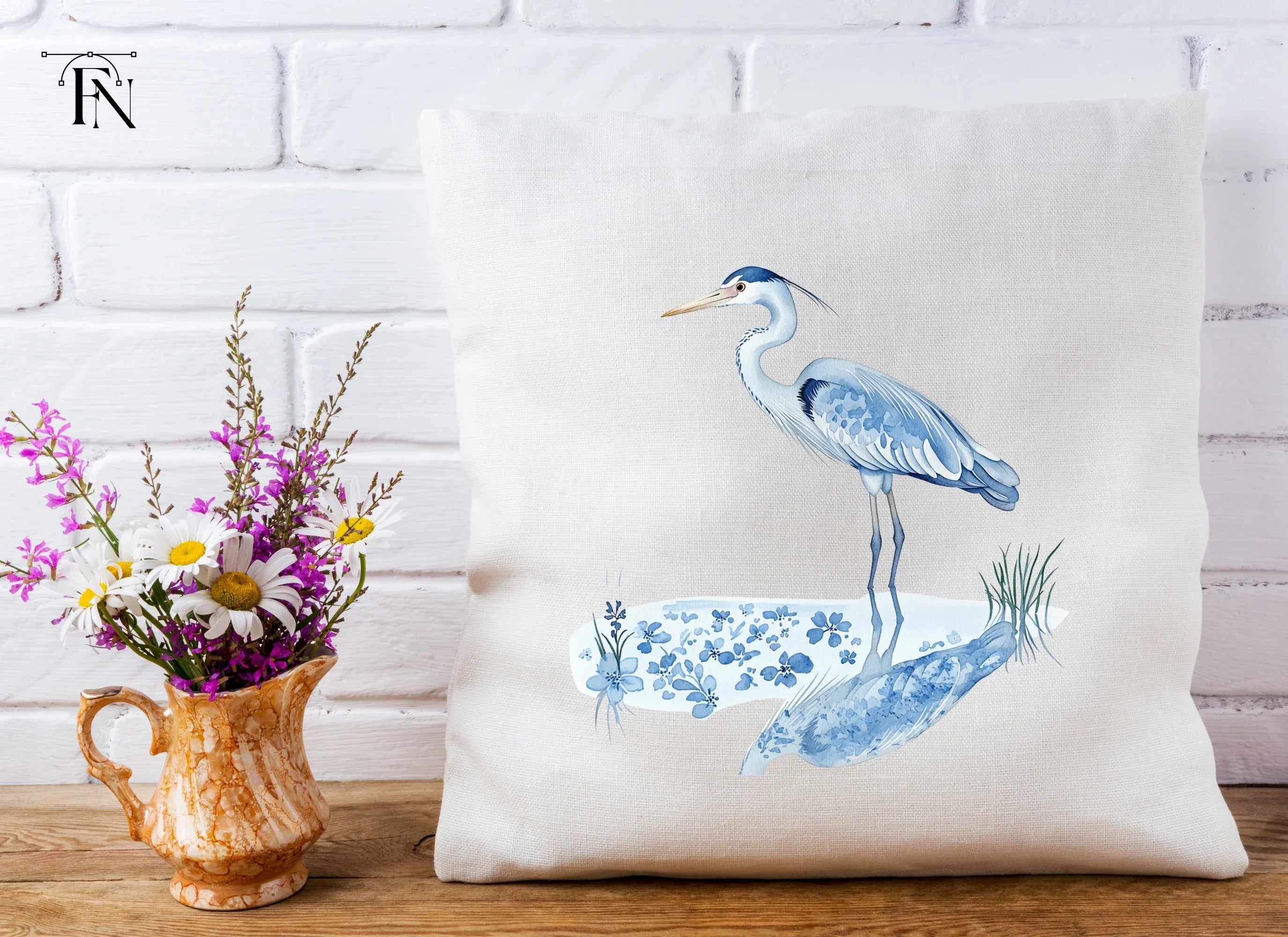 Elegant Blue Heron Clipart Bundle