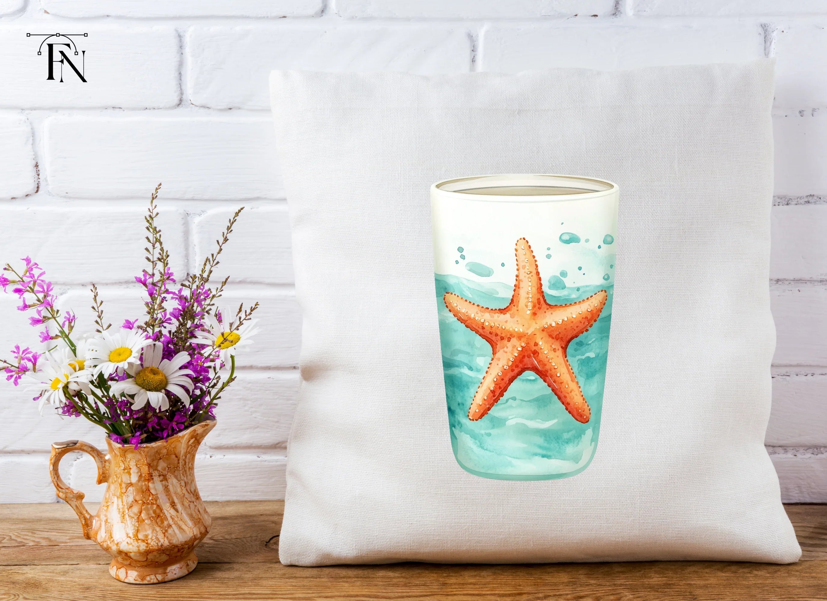 Starfish in Glass Clipart Bundle