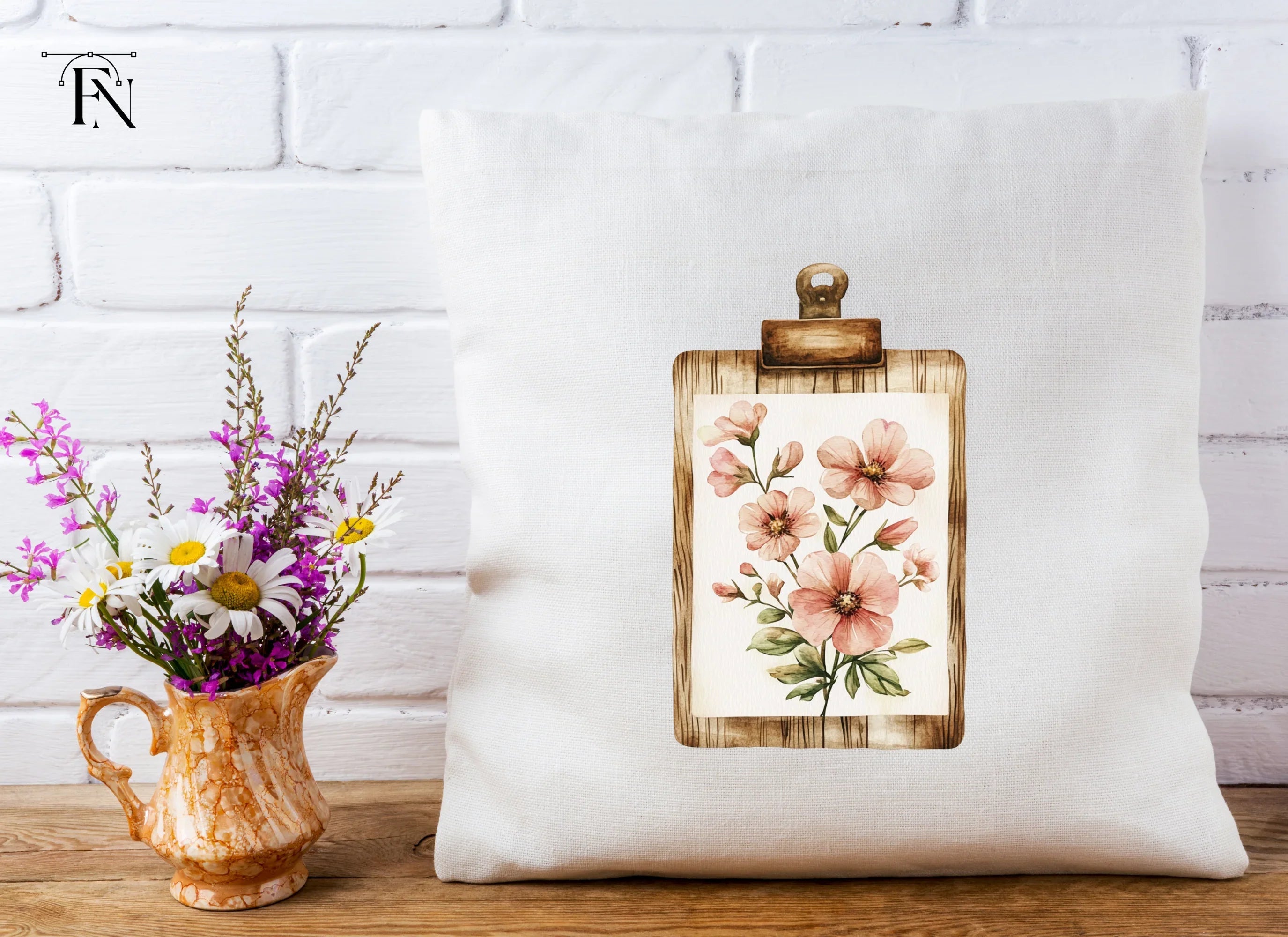 Floral Clipboard Clipart Bundle
