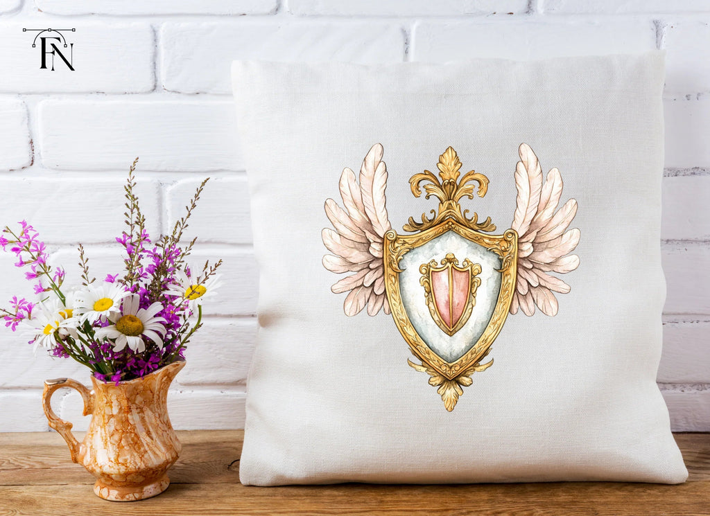 Elegant Winged Shields Clipart Bundle
