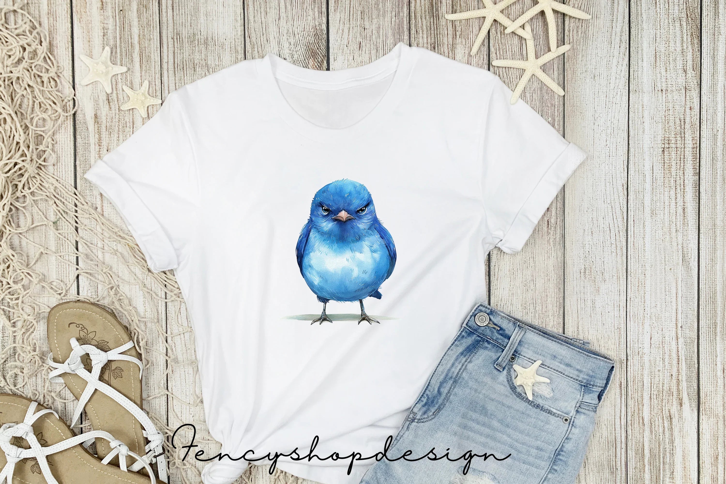 Angry Blue Birds Clipart Bundle
