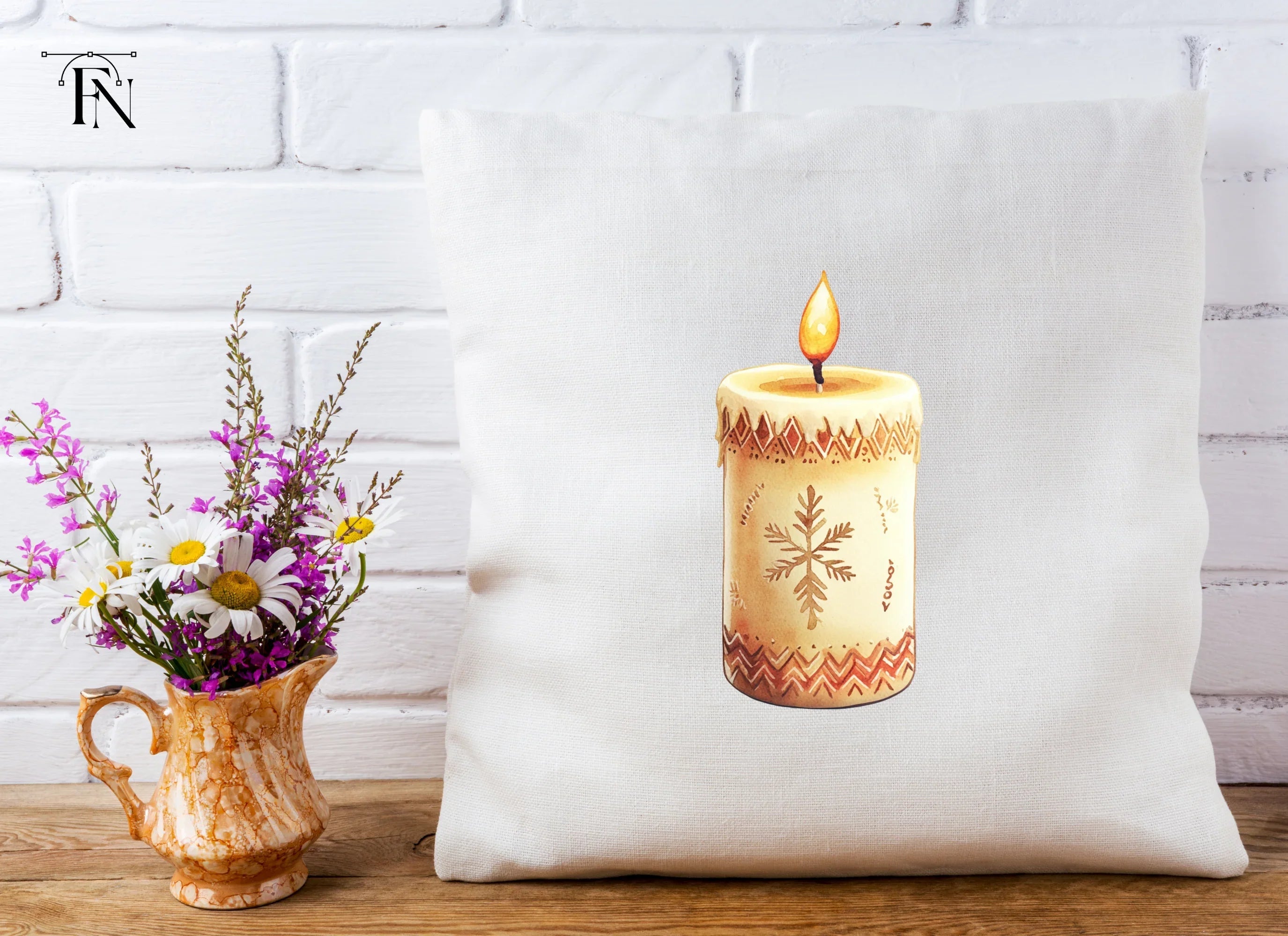 Christmas Candles Clipart Bundle