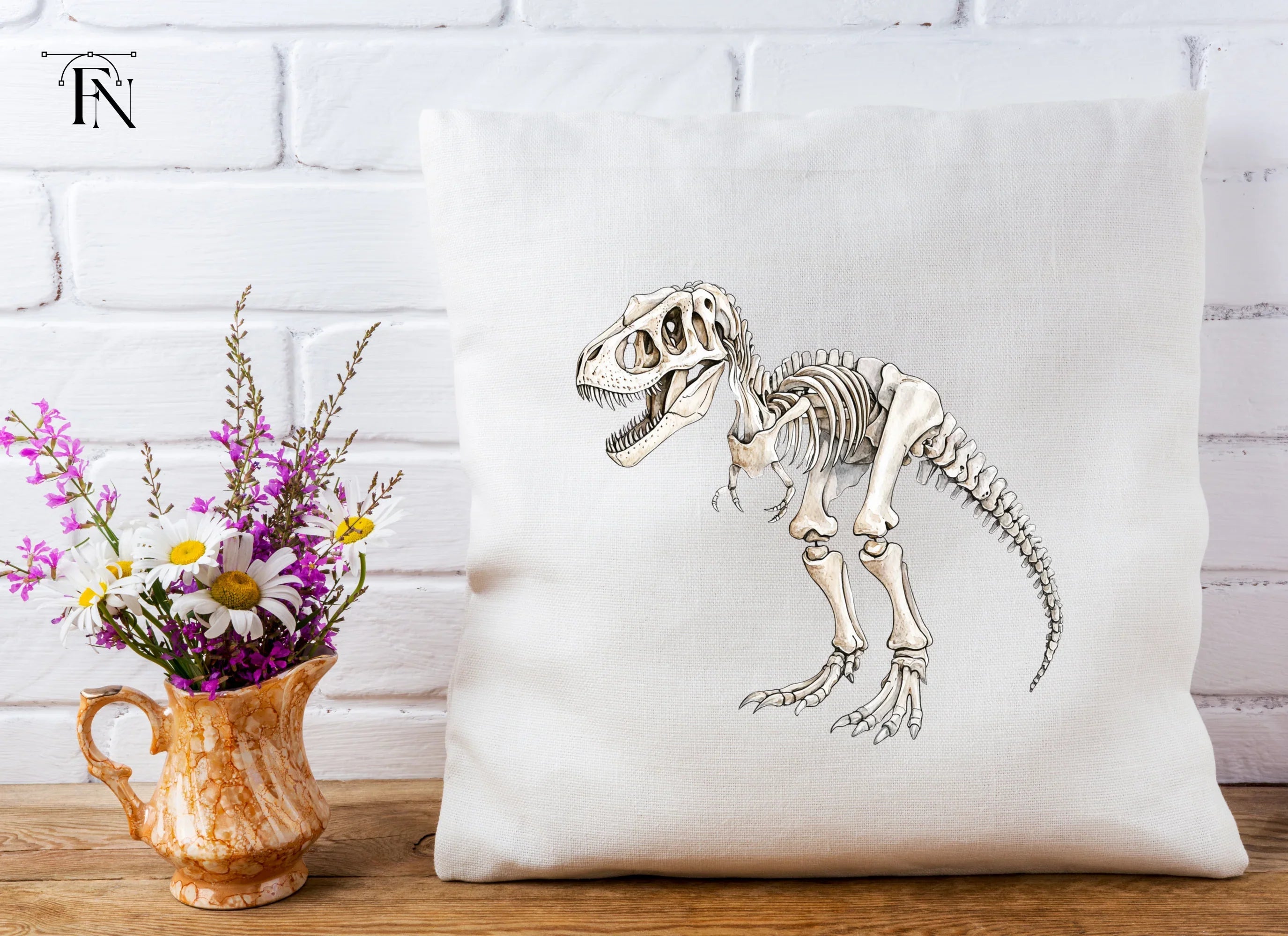 Rex Dinosaur Skeleton Clipart Bundle