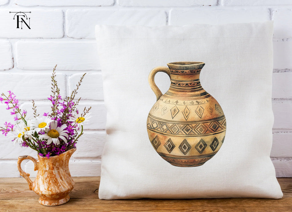 Tribal Patterned Earthenware Jug Clipart Bundle