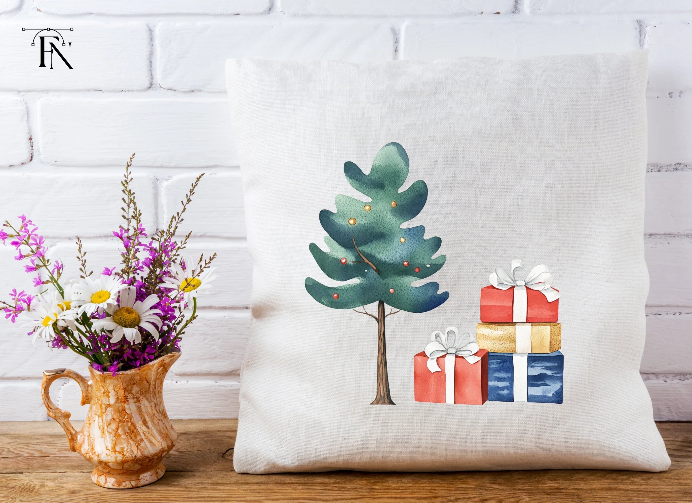 Christmas Trees Gifts Clipart Bundle