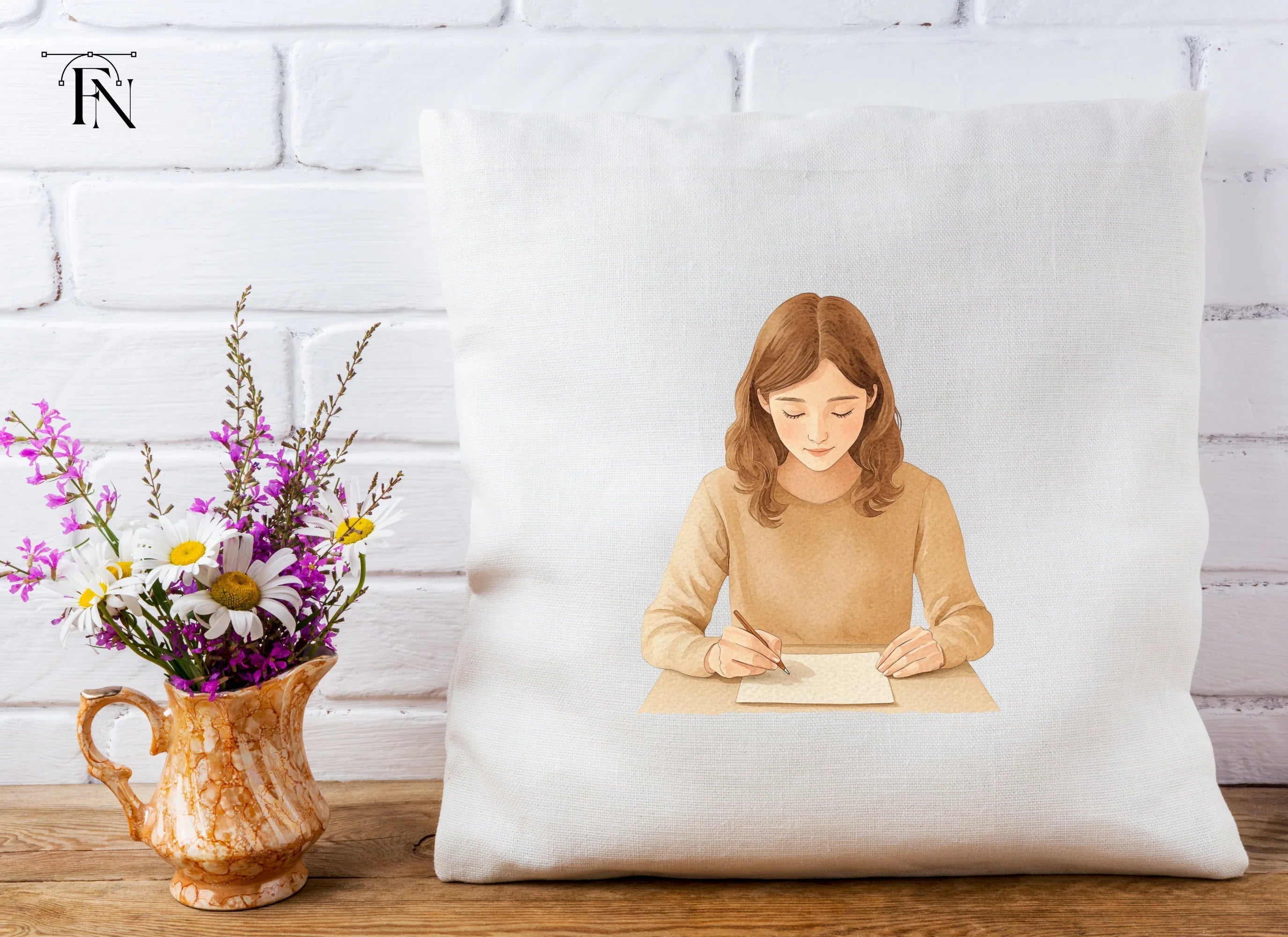 Creative Woman Writing Clipart Bundle