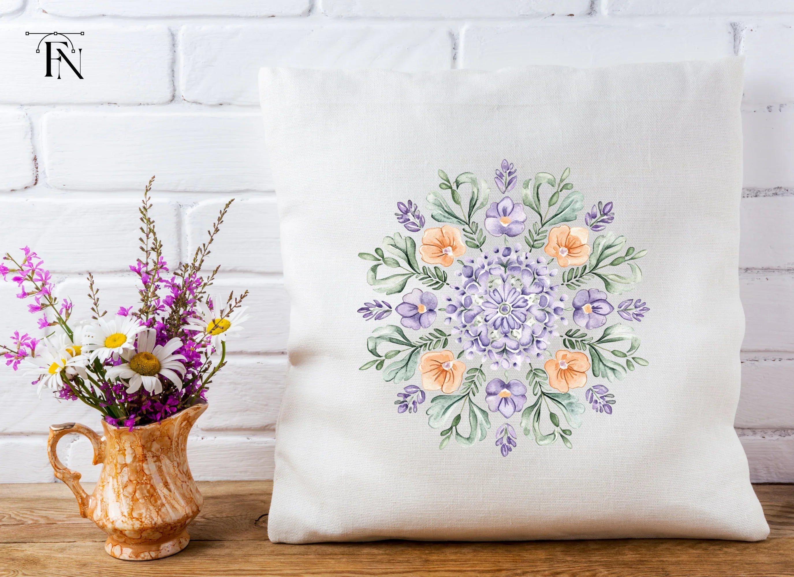 Floral Mandala Clipart Bundle