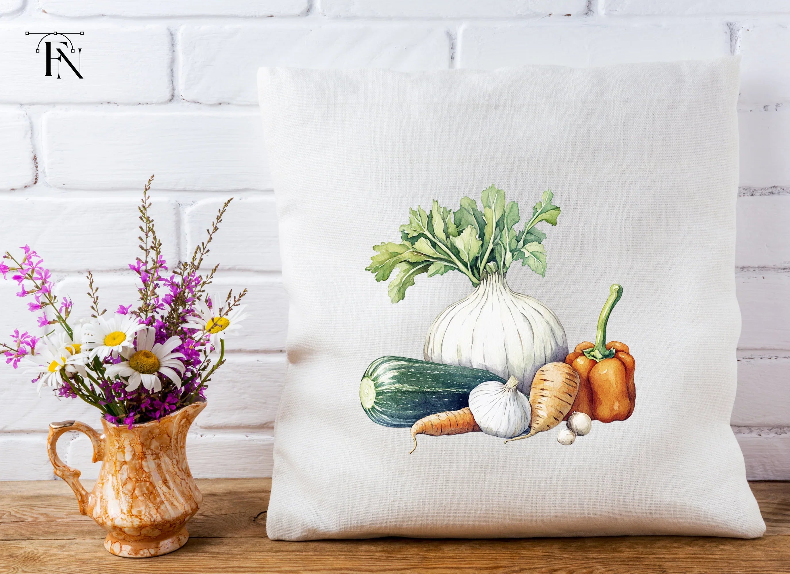 Fresh Garden Vegetables Clipart Bundle