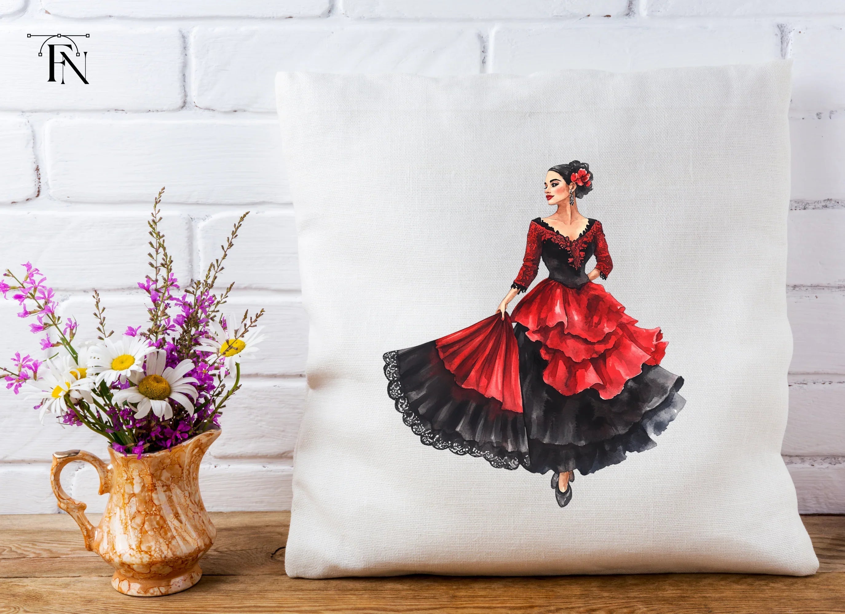 Elegant Flamenco Dancers Clipart Bundle