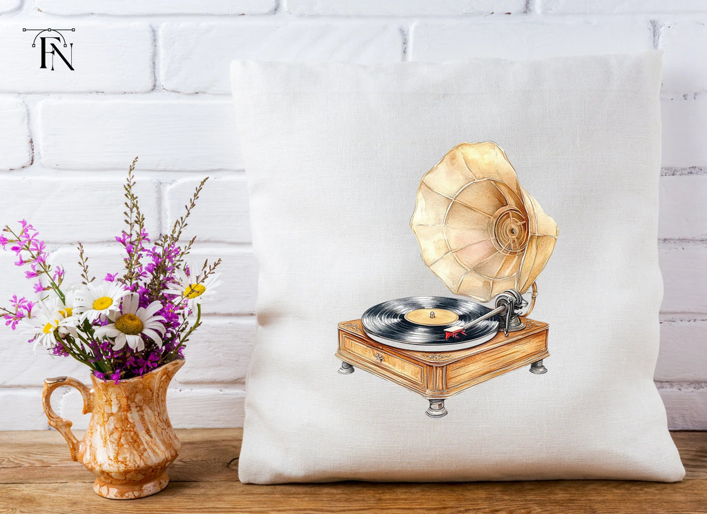 Retro Record Player Clipart Bundle