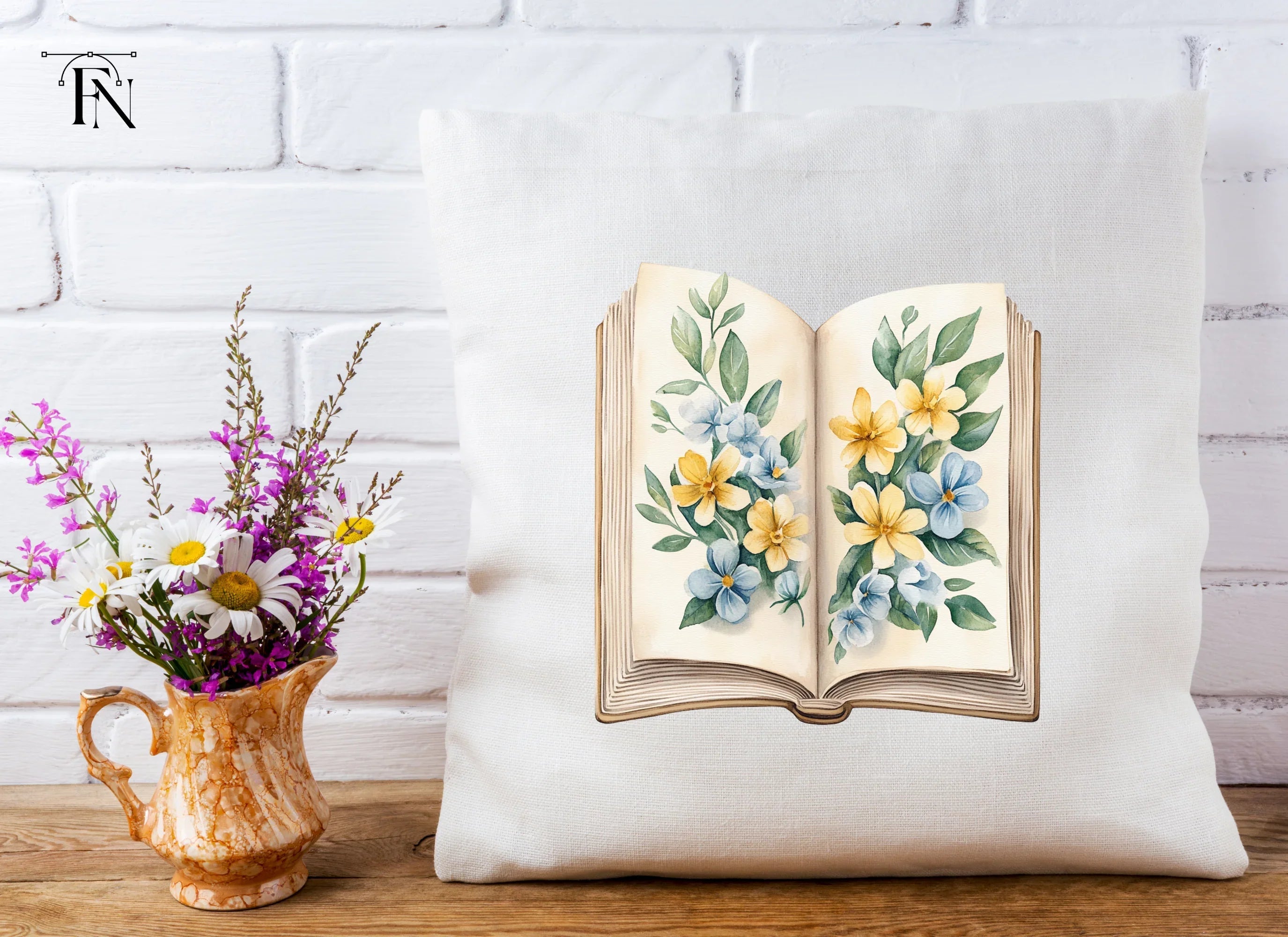 Floral Books Clipart Bundle