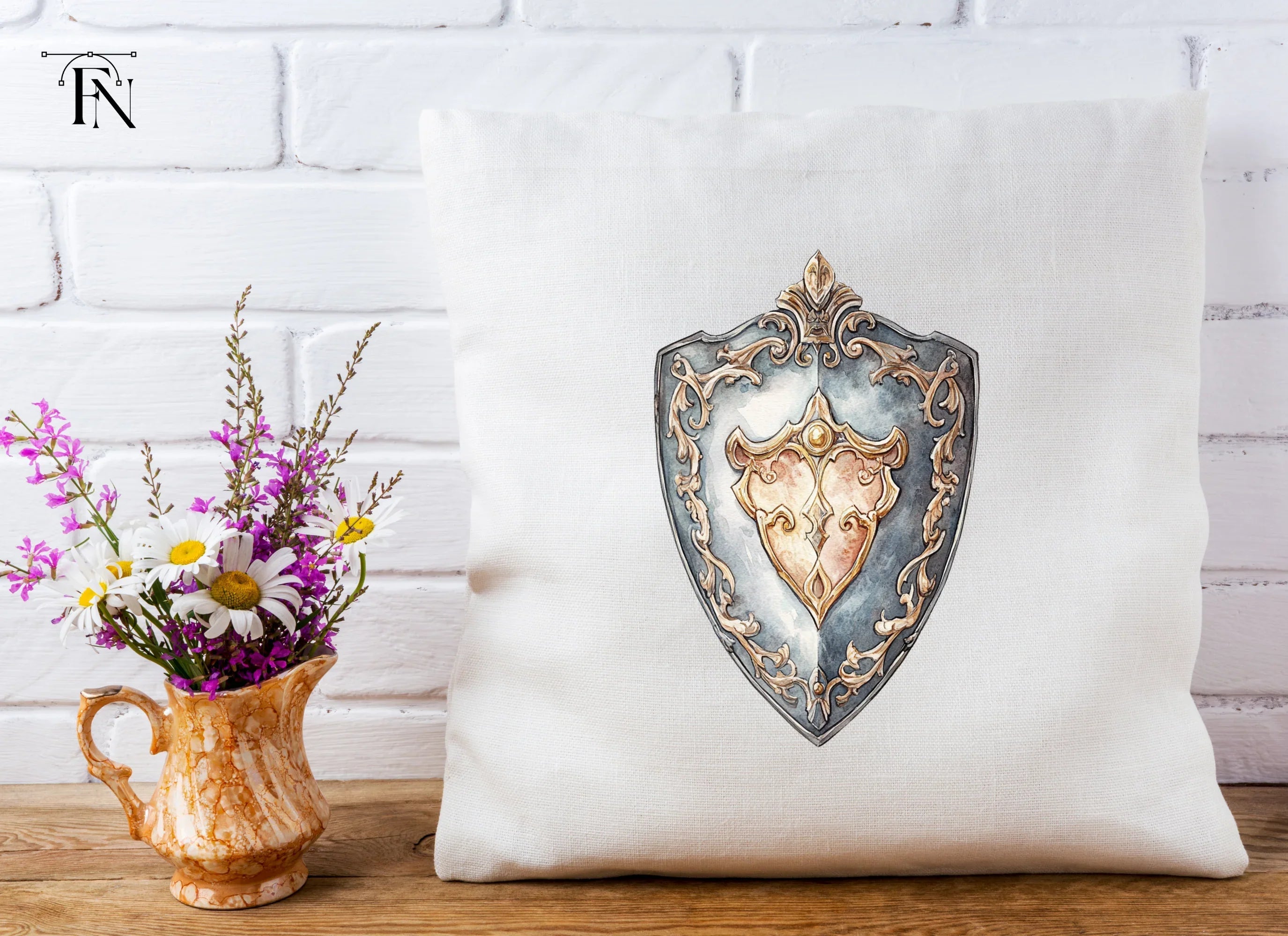 Vintage Ornate Shield Clipart Bundle