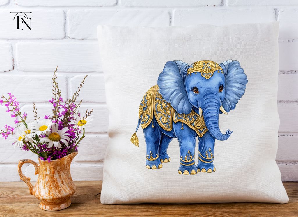 Cute Baby Blue Elephant Clipart Bundle