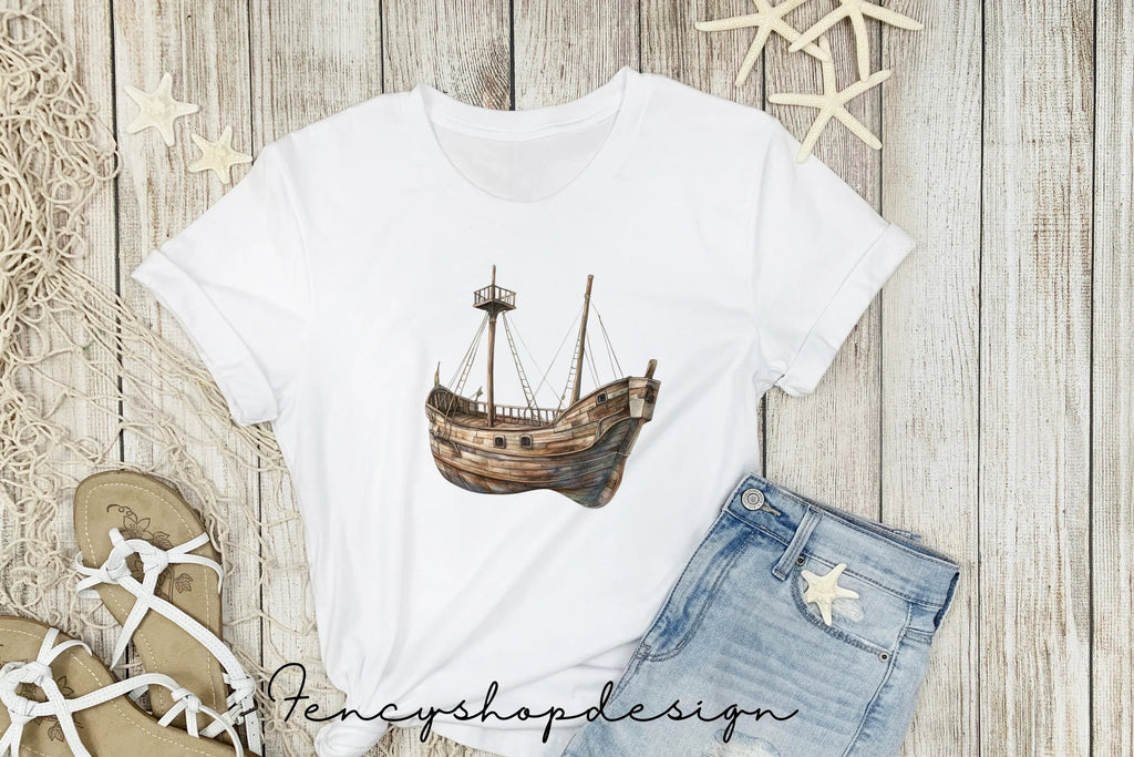 Vintage Sailing Ships Clipart Bundle