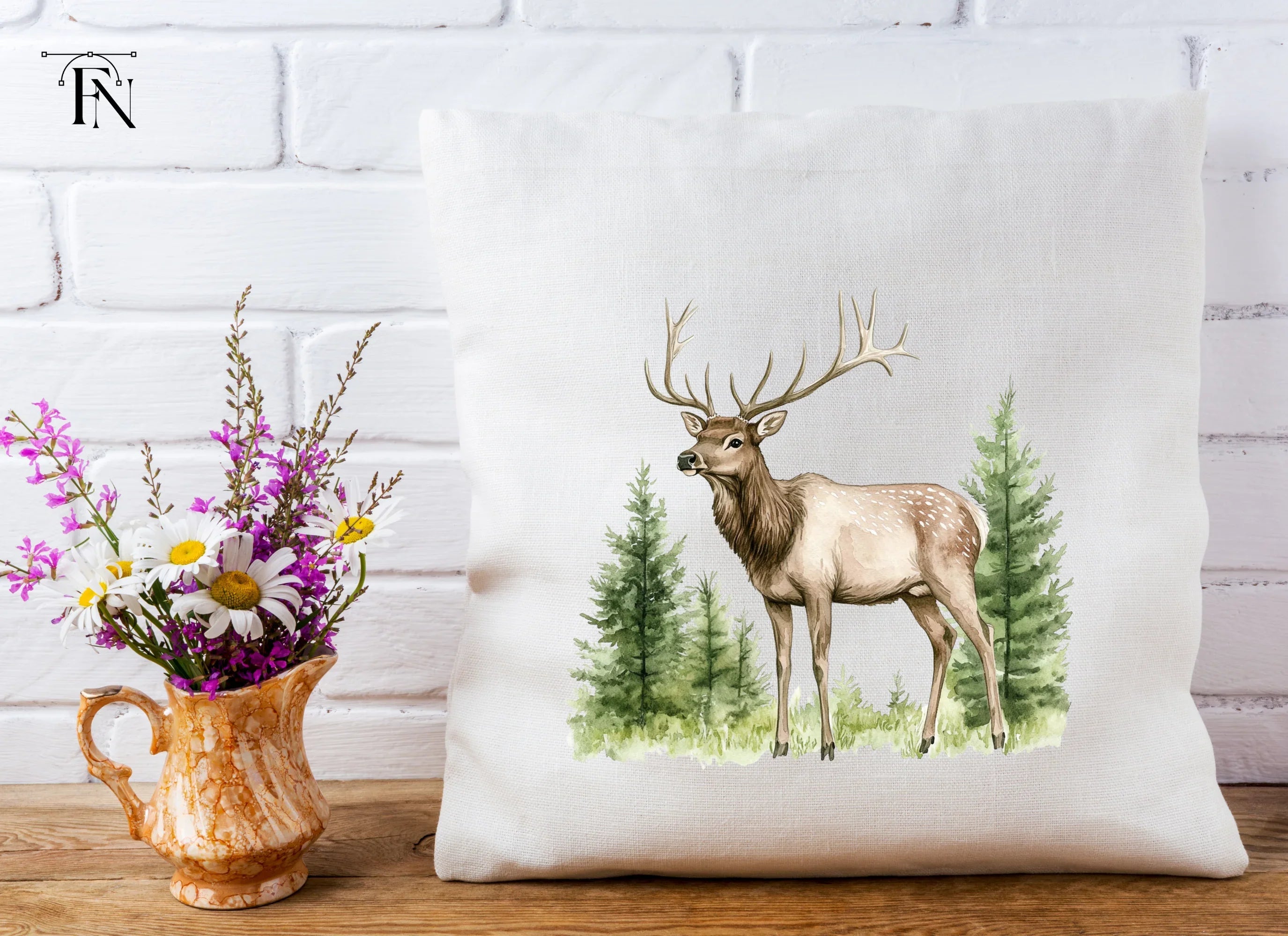 Majestic Elk in Forest Clipart Bundle