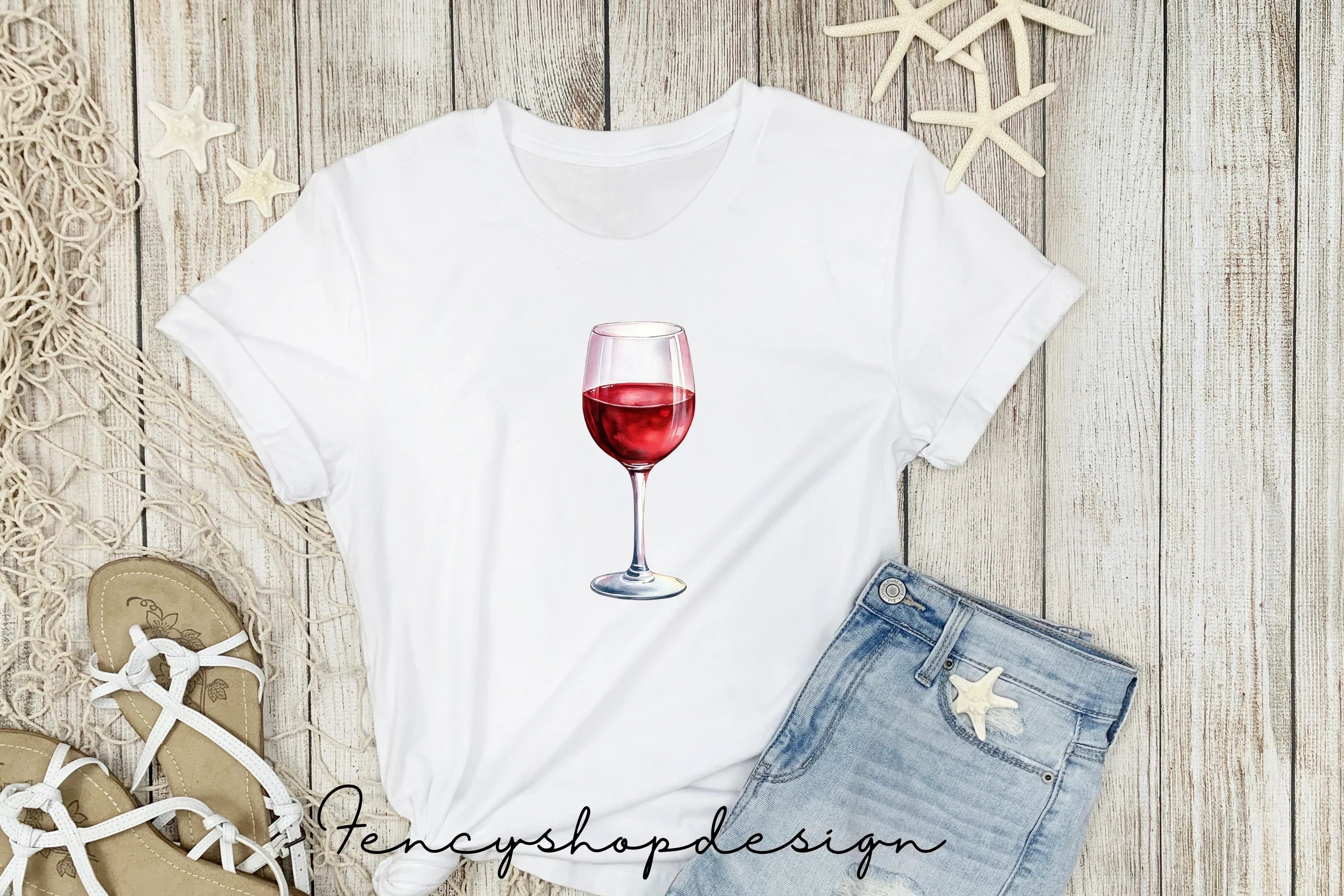 Wine Glasses Clipart Bundle