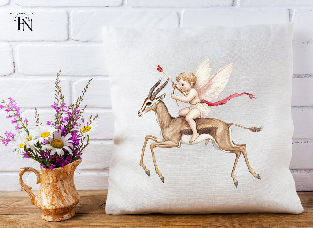 Cupid Riding Gazelle Clipart Bundle