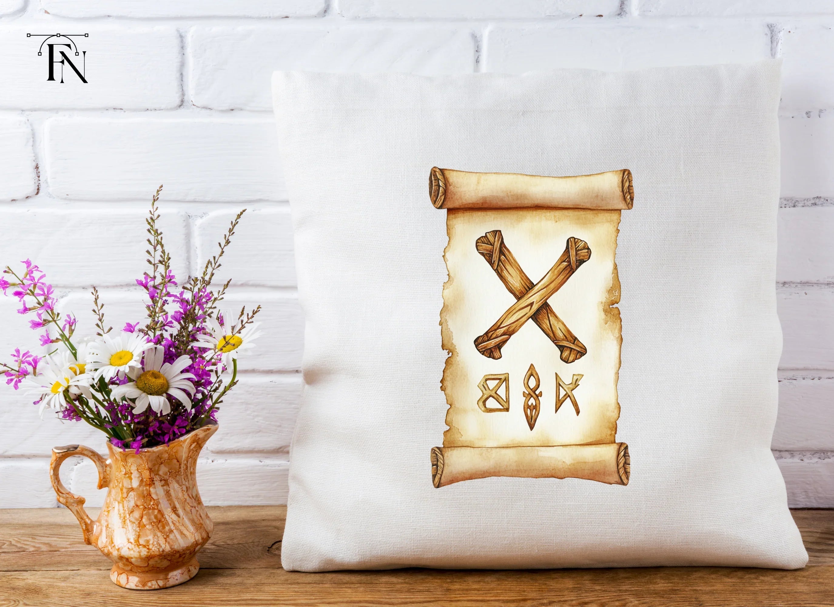 Ancient Runic Scroll Clipart Bundle